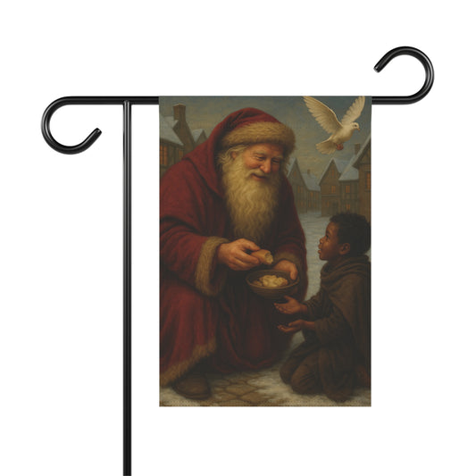 Christmas Garden Flag with Santa Claus Design