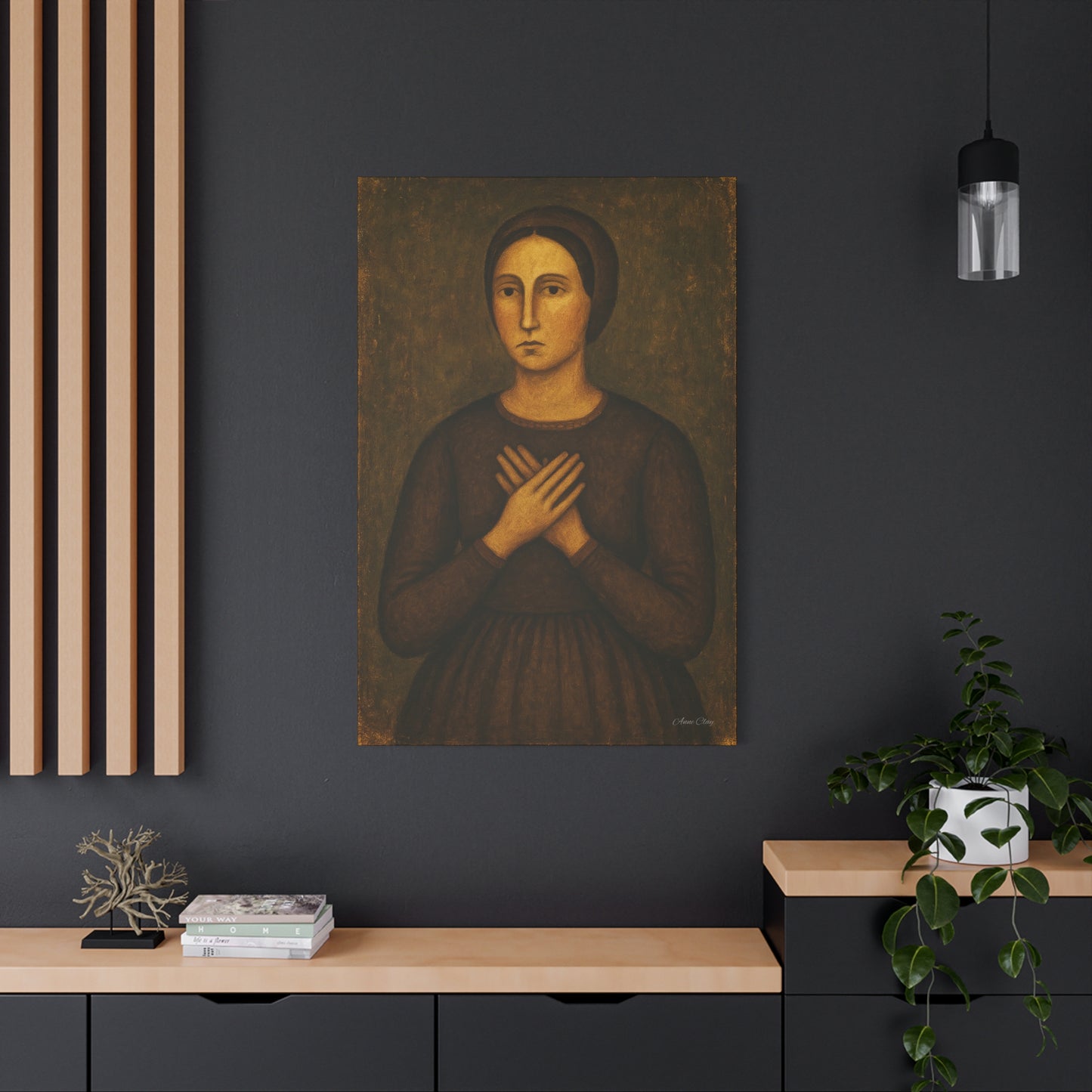 Minimalist Framed Canvas Art, Elegant Female Portrait, Vintage Decor, Wall Art for Home, Gift for Art Lovers, Living Room Decor, 1.25" [...]