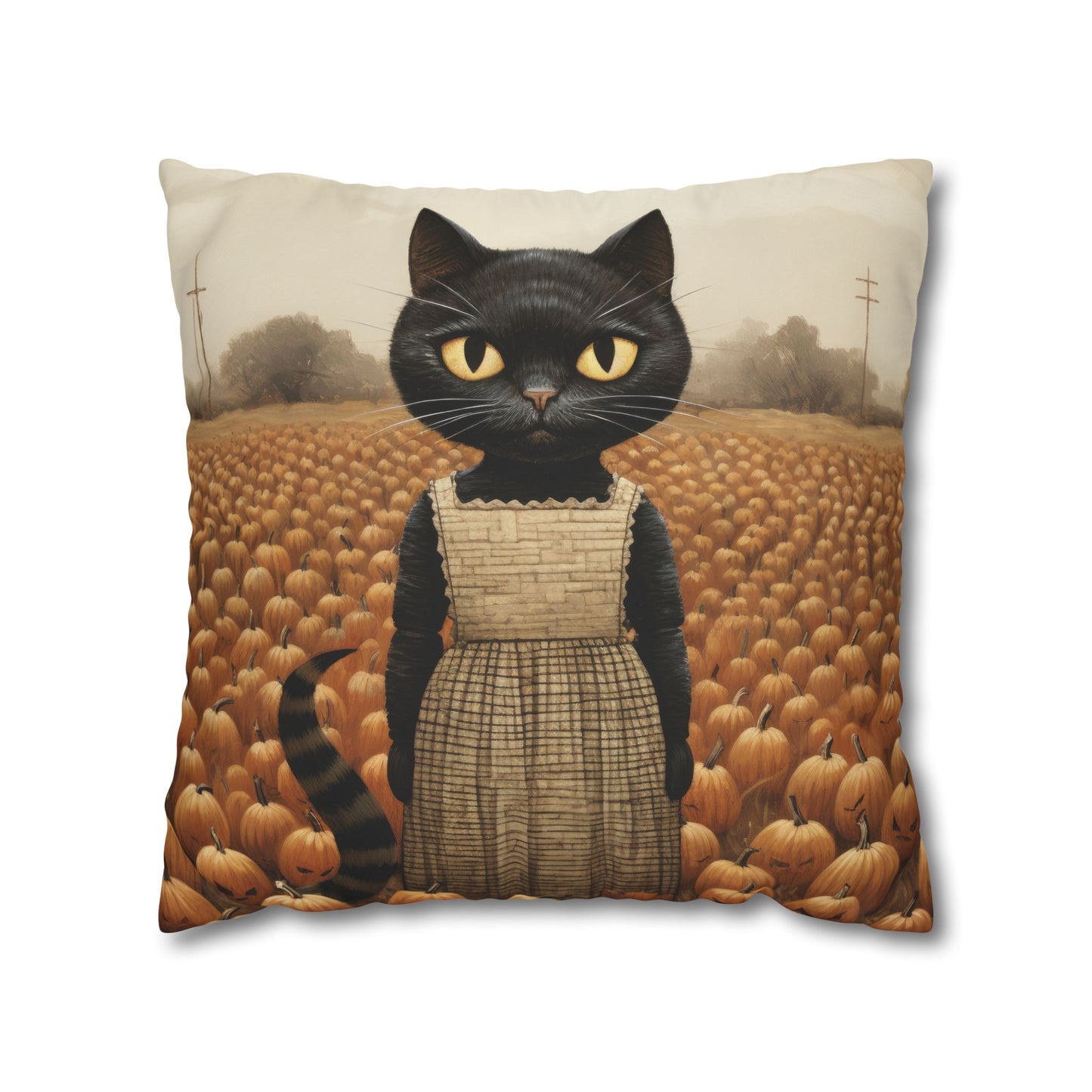 Kitty Boo Boo Square Poly Canvas Pillowcase