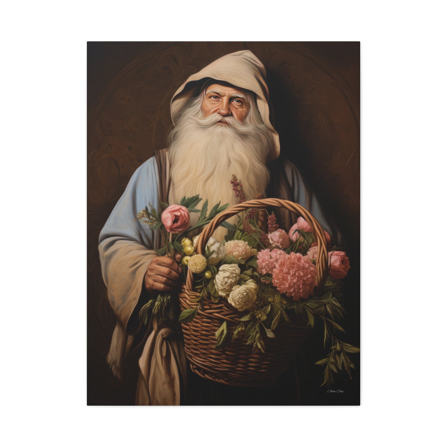 Gardener Santa Matte Canvas, Stretched, 1.25"