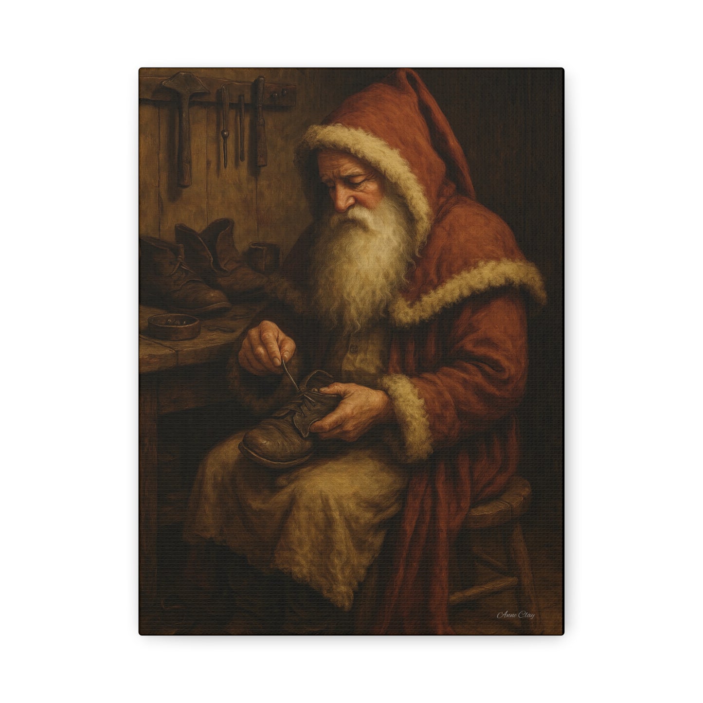 Santa's Workshop Matte Canvas Wall Art