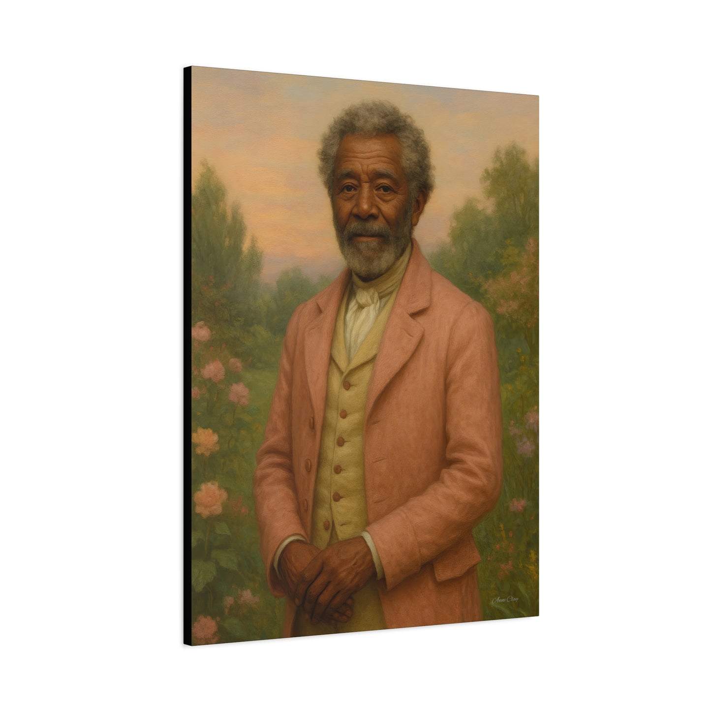 Elegant Stretched Canvas Art Print, Historical Portrait, Home Decor, Gift for History Lovers, Gallery Wall Art