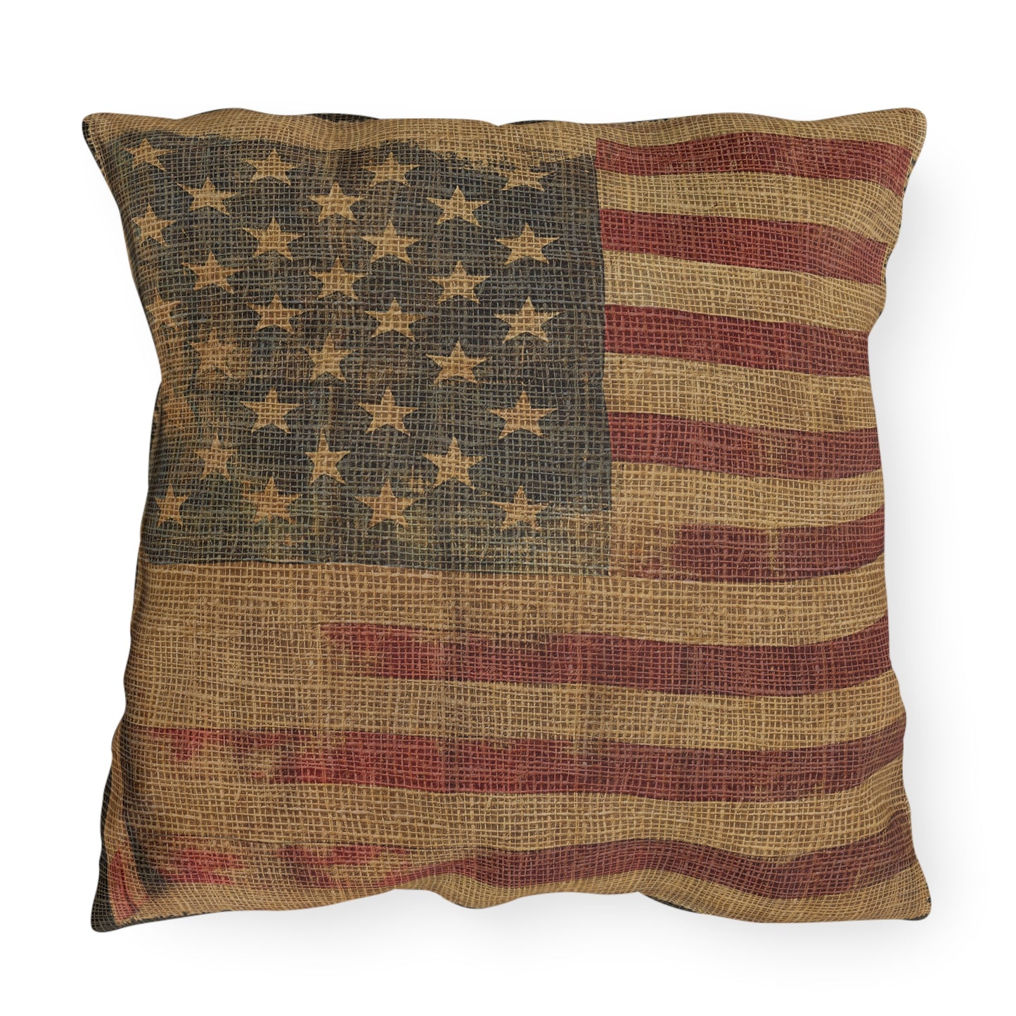 Flag Primitive Outdoor Pillows