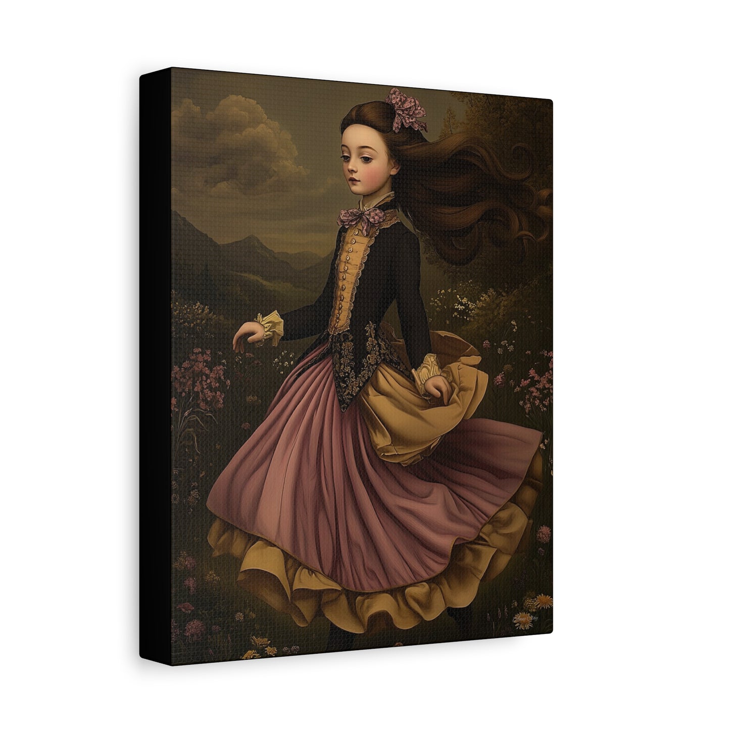 Stretched Canvas Wall Art - Ethereal Dancing Girl, Vintage Home Decor, Whimsical Art for Living Room, Unique Gift for Her, Enchanting [...]