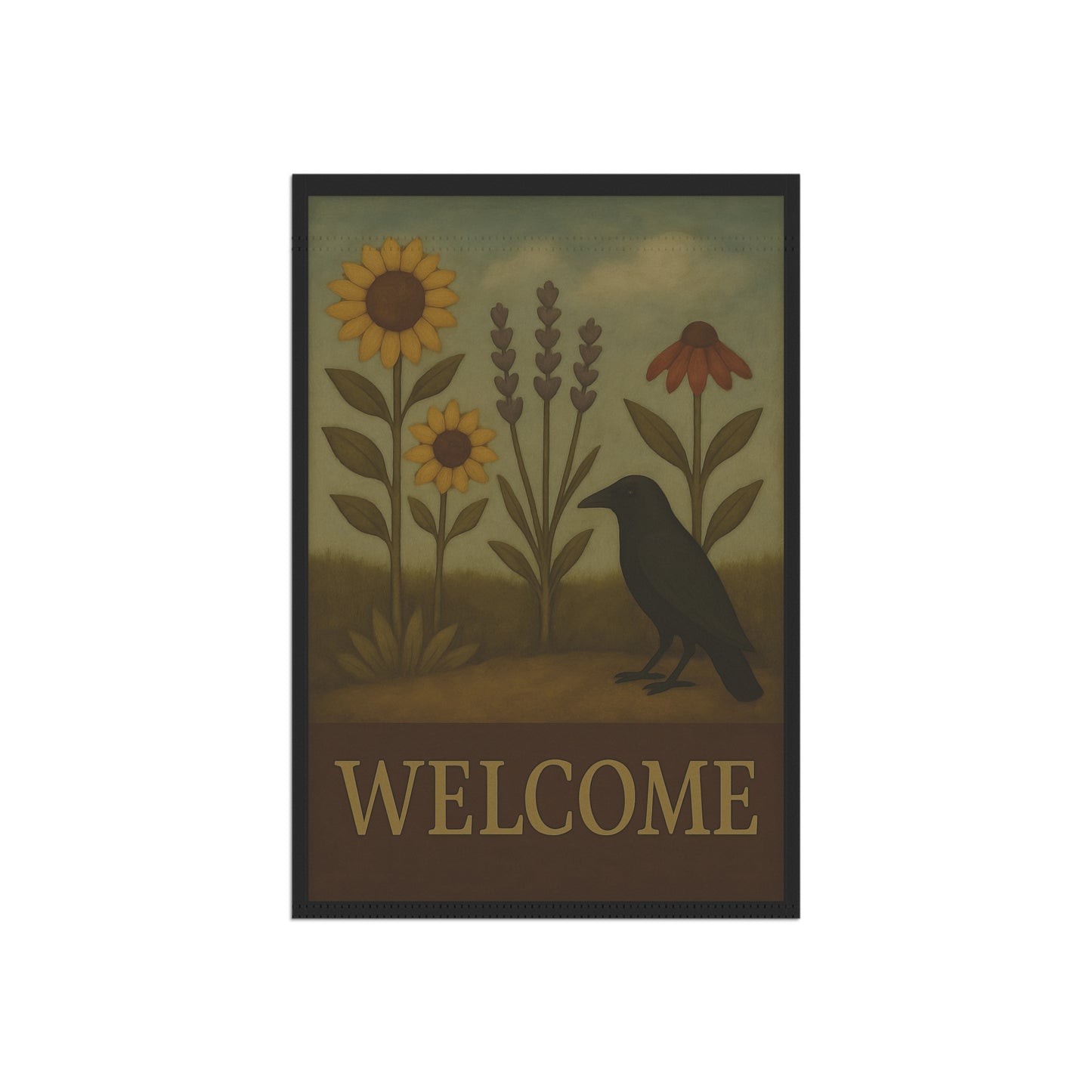 Garden Flag, Outdoor Decor, Welcome Banner, Seasonal Garden Sign, Floral Housewarming Gift, Backyard Decoration