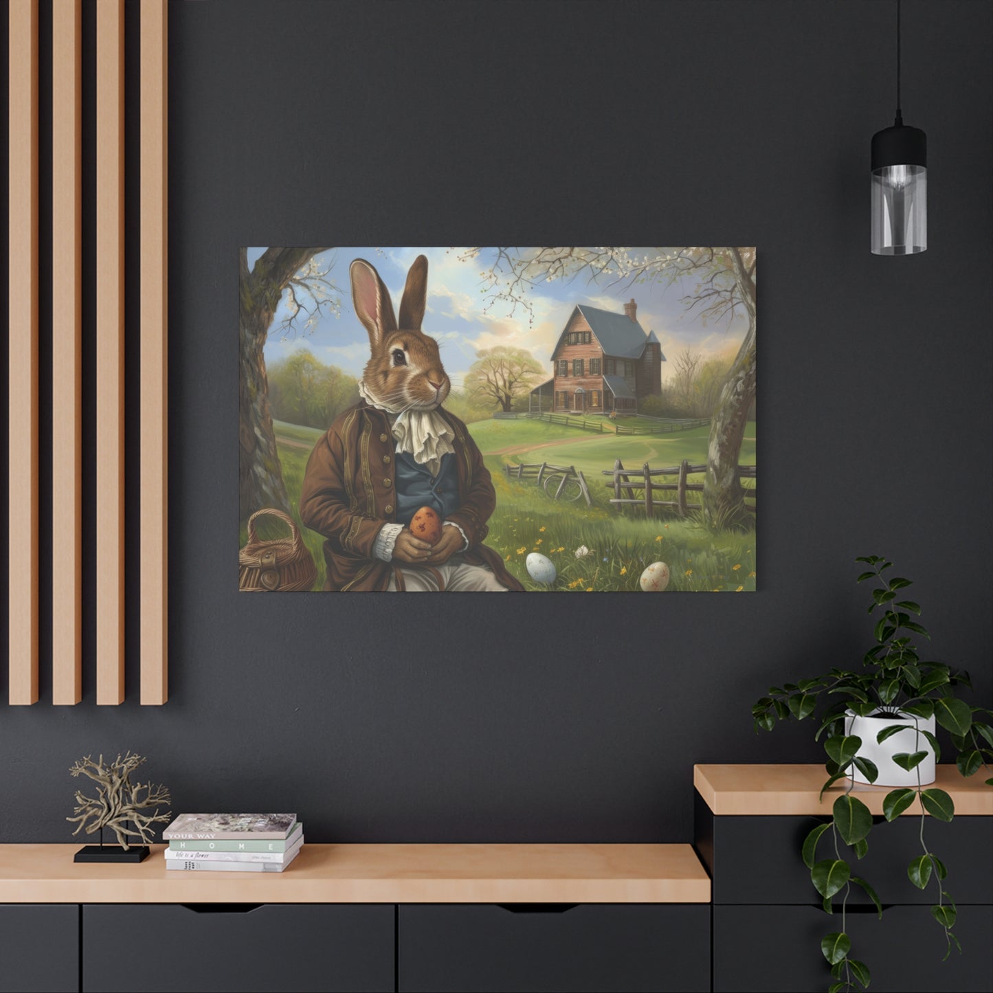 Easter Memories Easter Bunny Canvas Art - Charming Stretched Print for Spring Decor