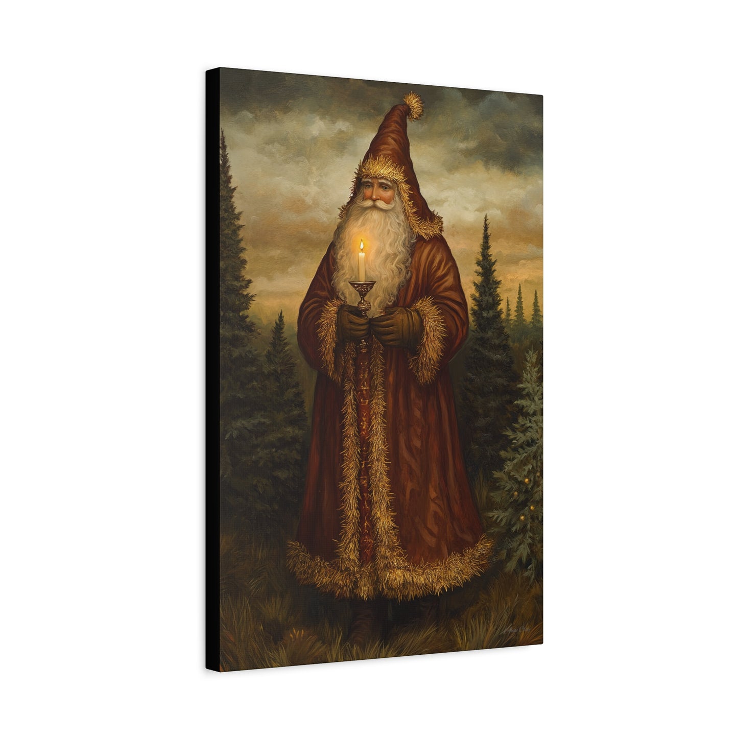 WS Fantasy Santa Matte Canvas, Stretched, 1.25"