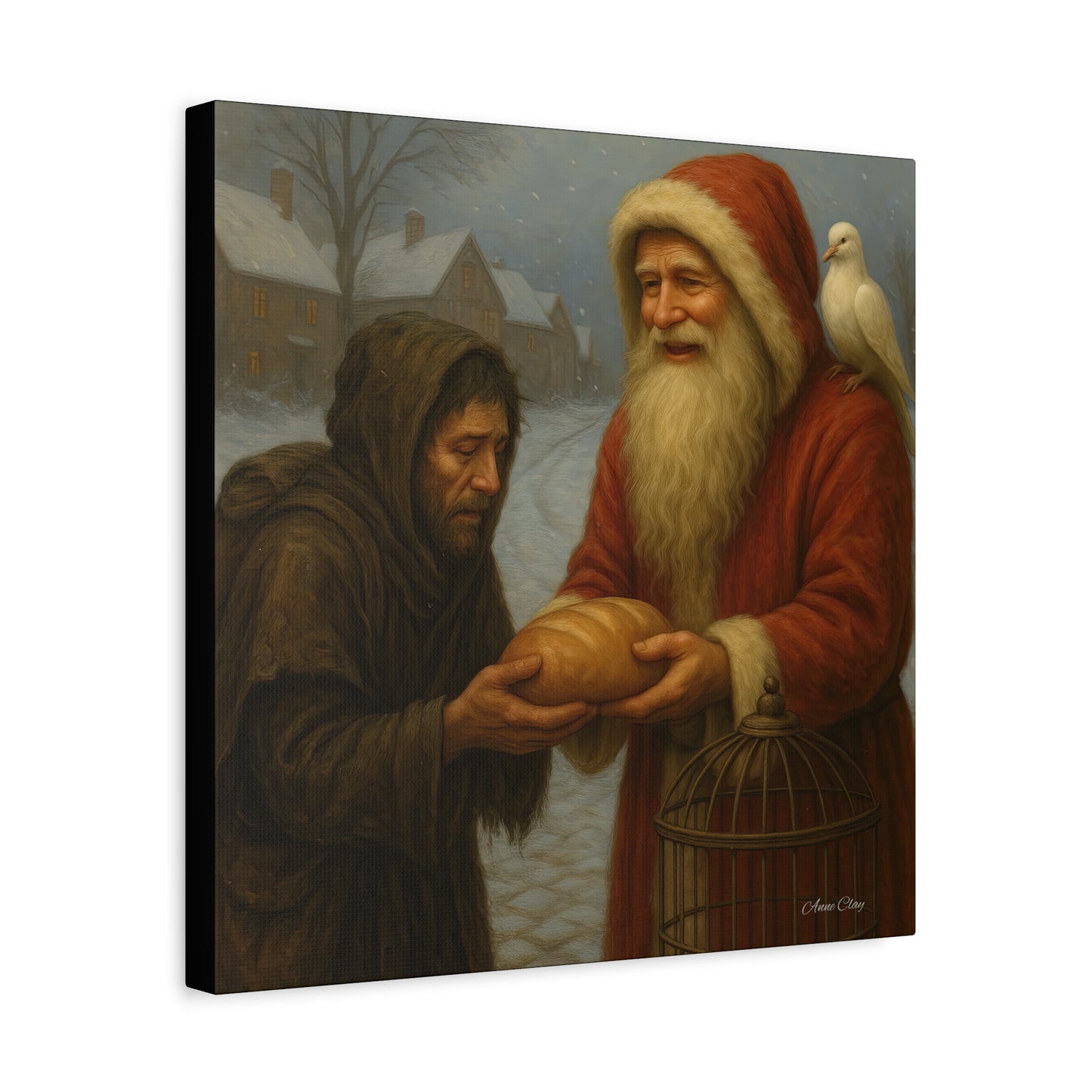 Sharing is Caring Santa Christmas Spirit Canvas Art