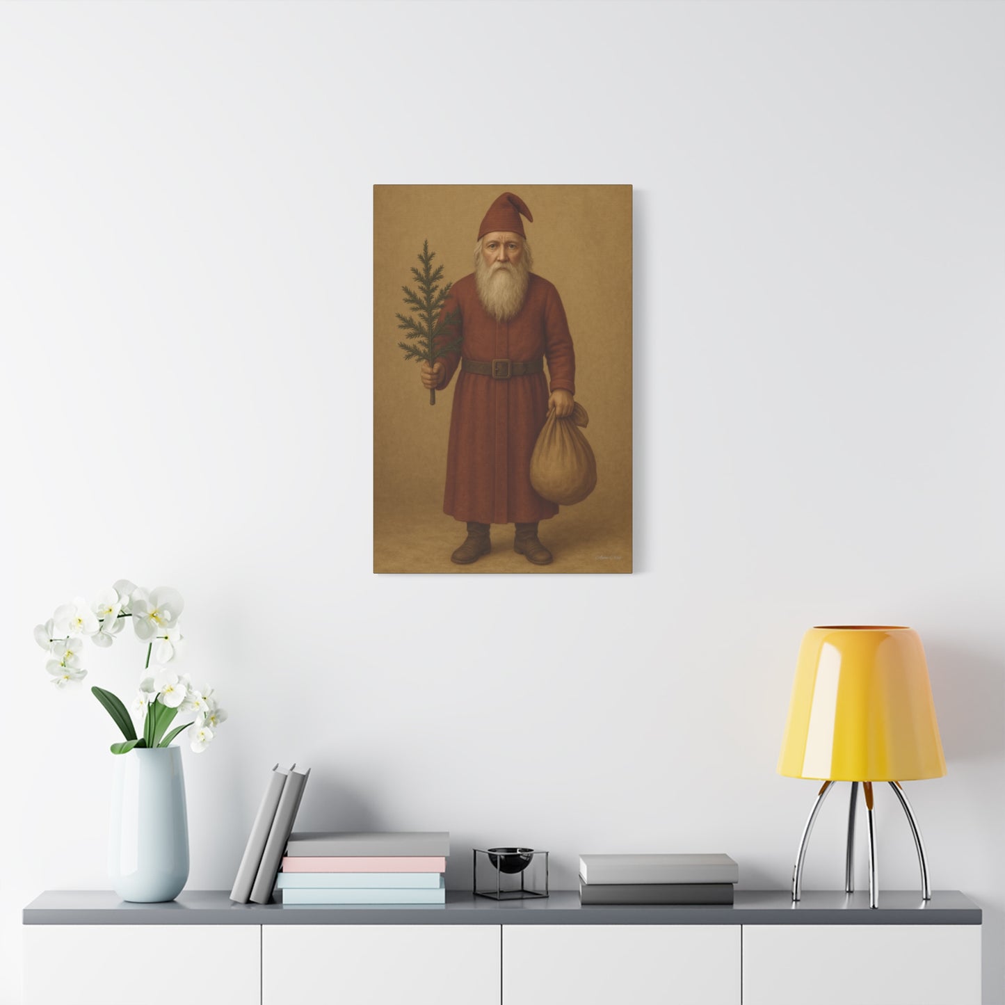 Vintage Santa Canvas Wall Art
