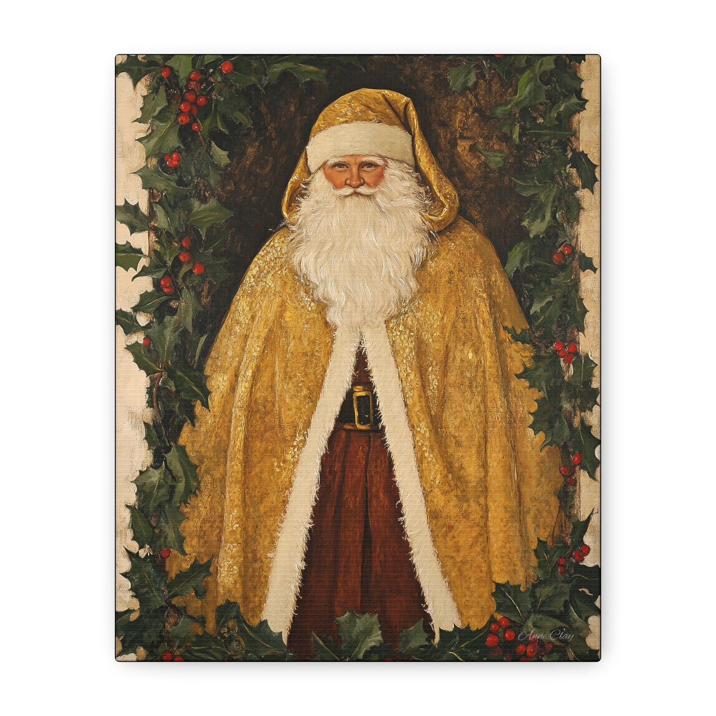 Snuggly Santa Matte Canvas, Stretched, 1.25"