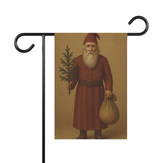 Christmas Garden Banner with Vintage Santa Design