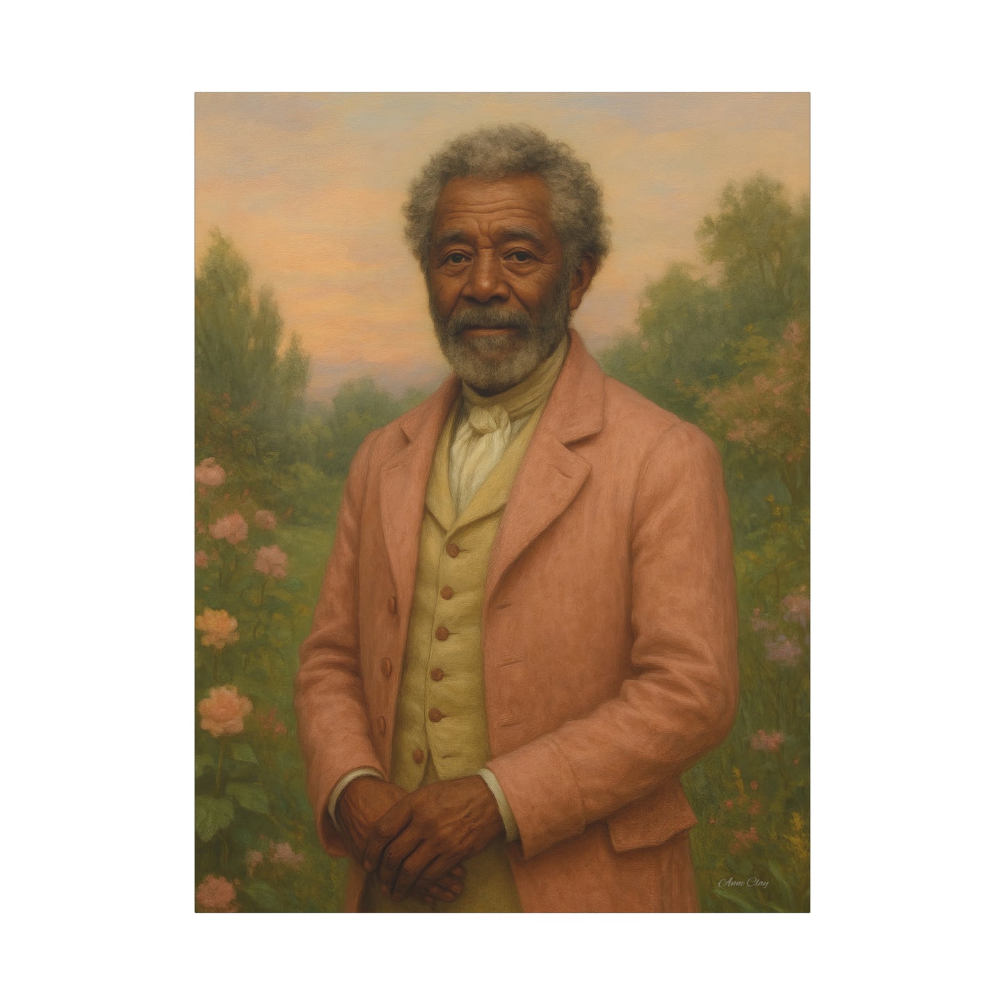 Elegant Stretched Canvas Art Print, Historical Portrait, Home Decor, Gift for History Lovers, Gallery Wall Art