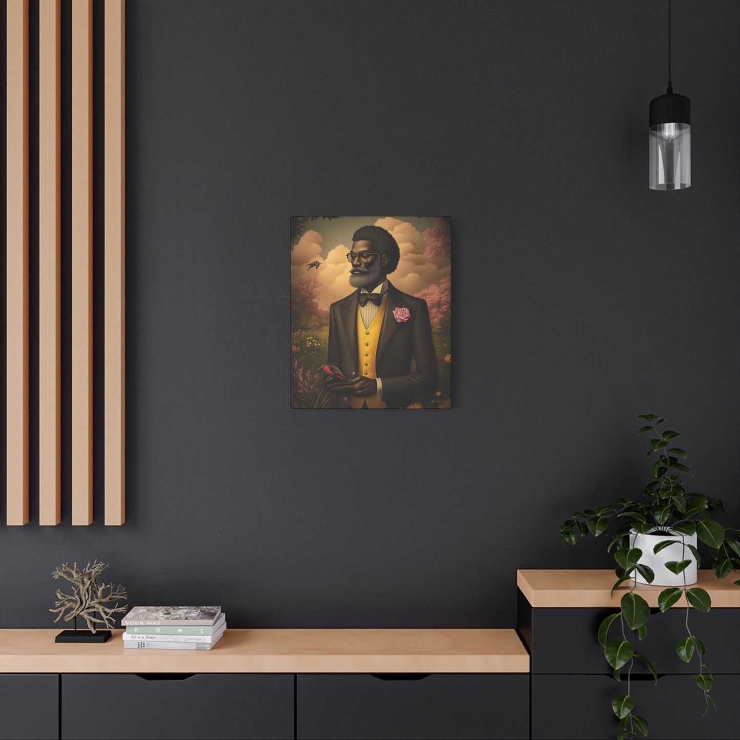 Elegant Vintage Canvas Wall Art - Black Art, Home Decor, Gift for Him, Father's Day, Office Decor, Unique Artwork