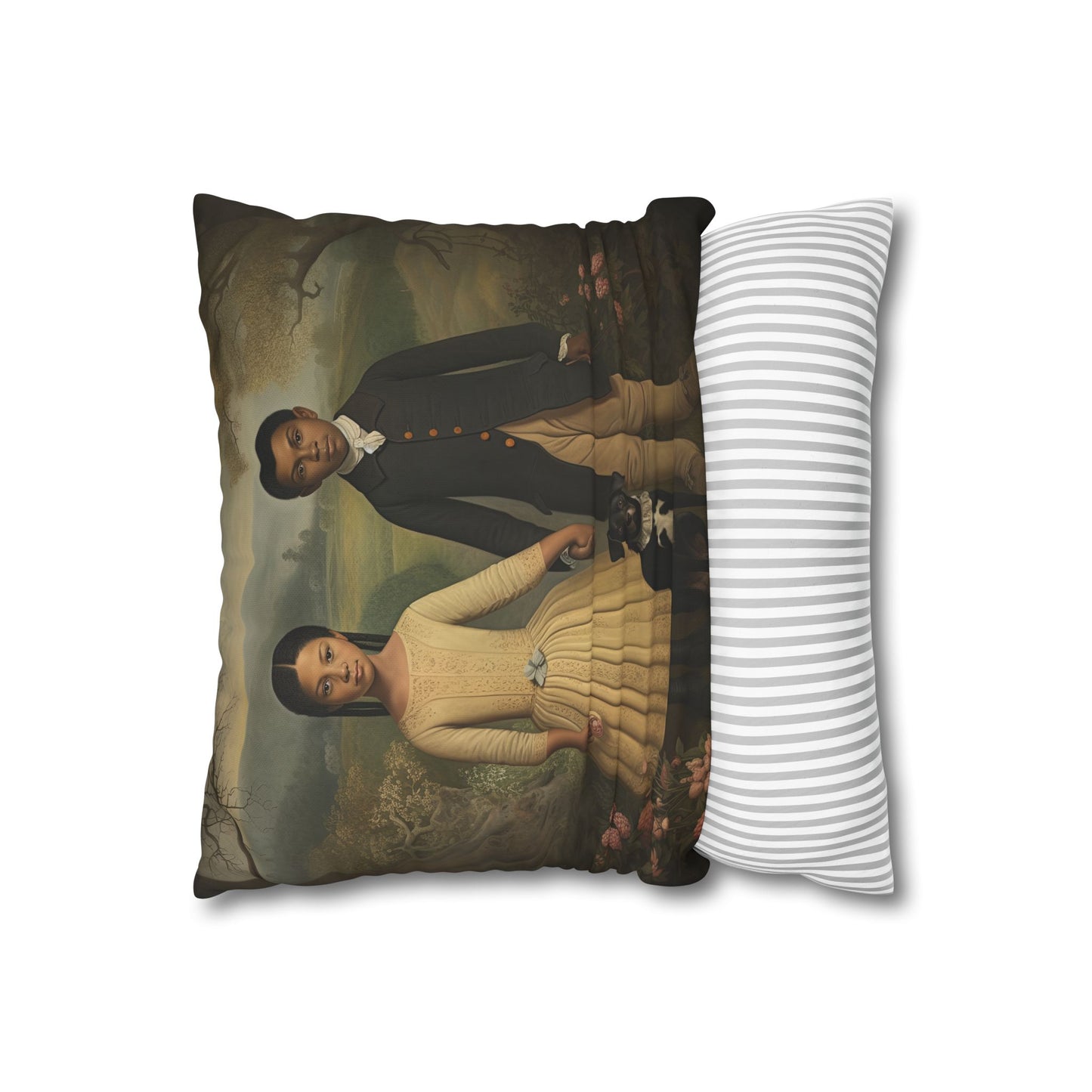 The Twins Square Poly Canvas Pillowcase
