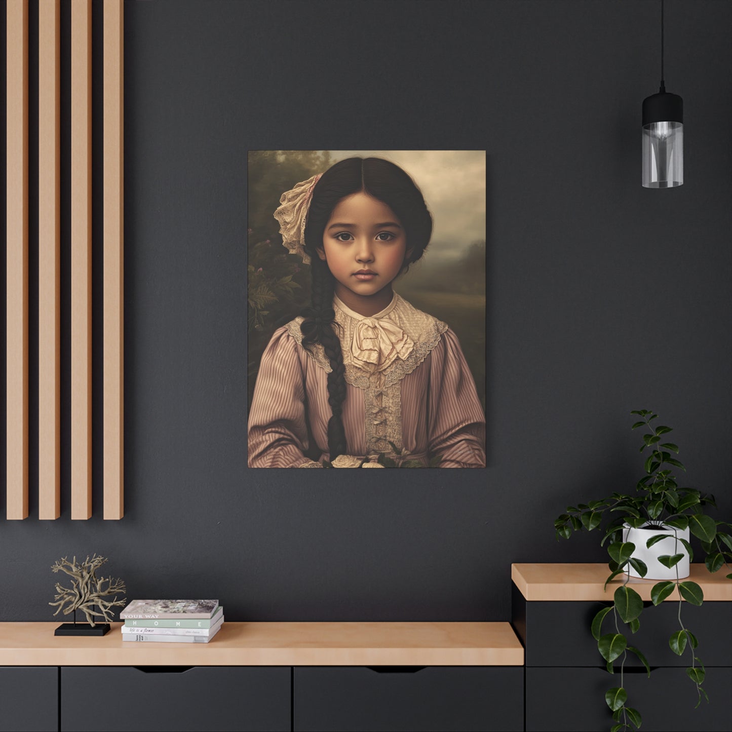 Matte Canvas Wall Art, Vintage Portrait Decor, Soft Aesthetic Home Decor, Gift for Art Lovers, Unique Room Decor