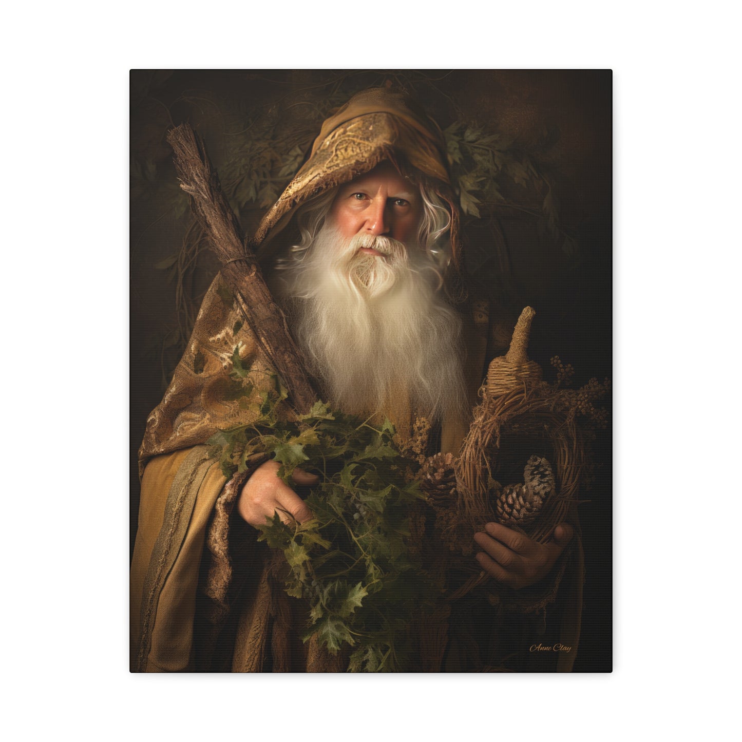 Forest Santa Matte Canvas, Stretched, 1.25"
