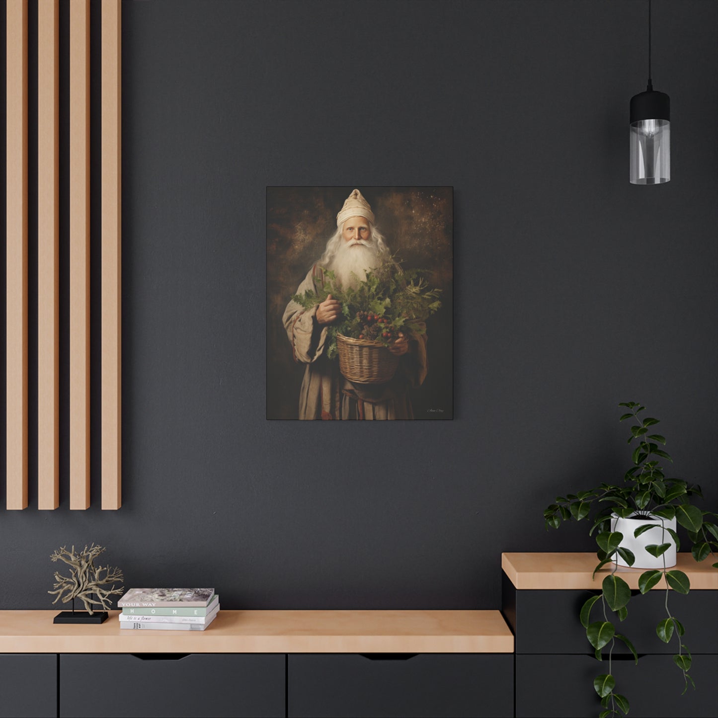 Beautiful Santa Matte Canvas, Stretched, 1.25"