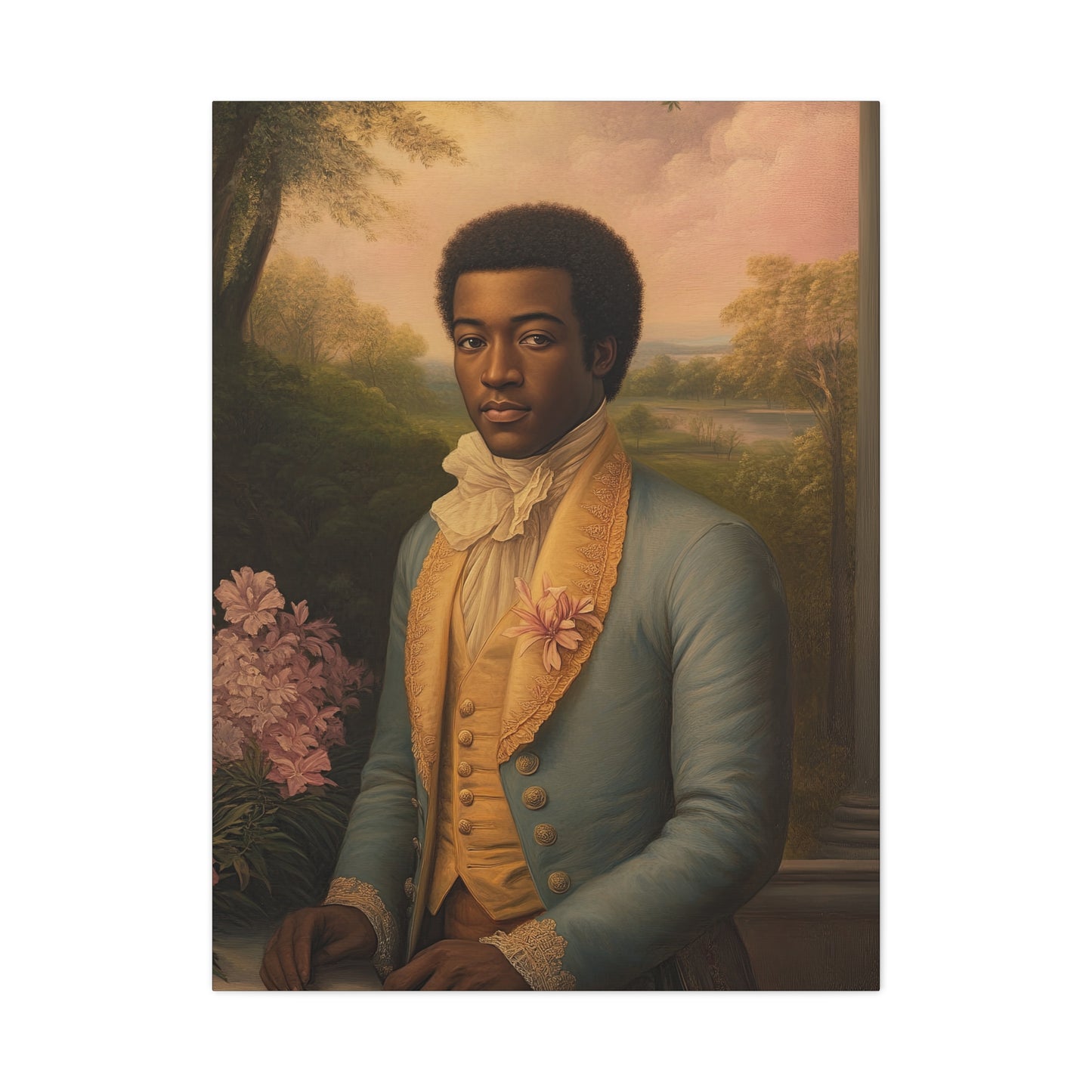 Elegant Stretched Canvas Art Print, Historical Portrait, Home Decor, Gift Idea, Wall Art, Living Room Decoration, Black History