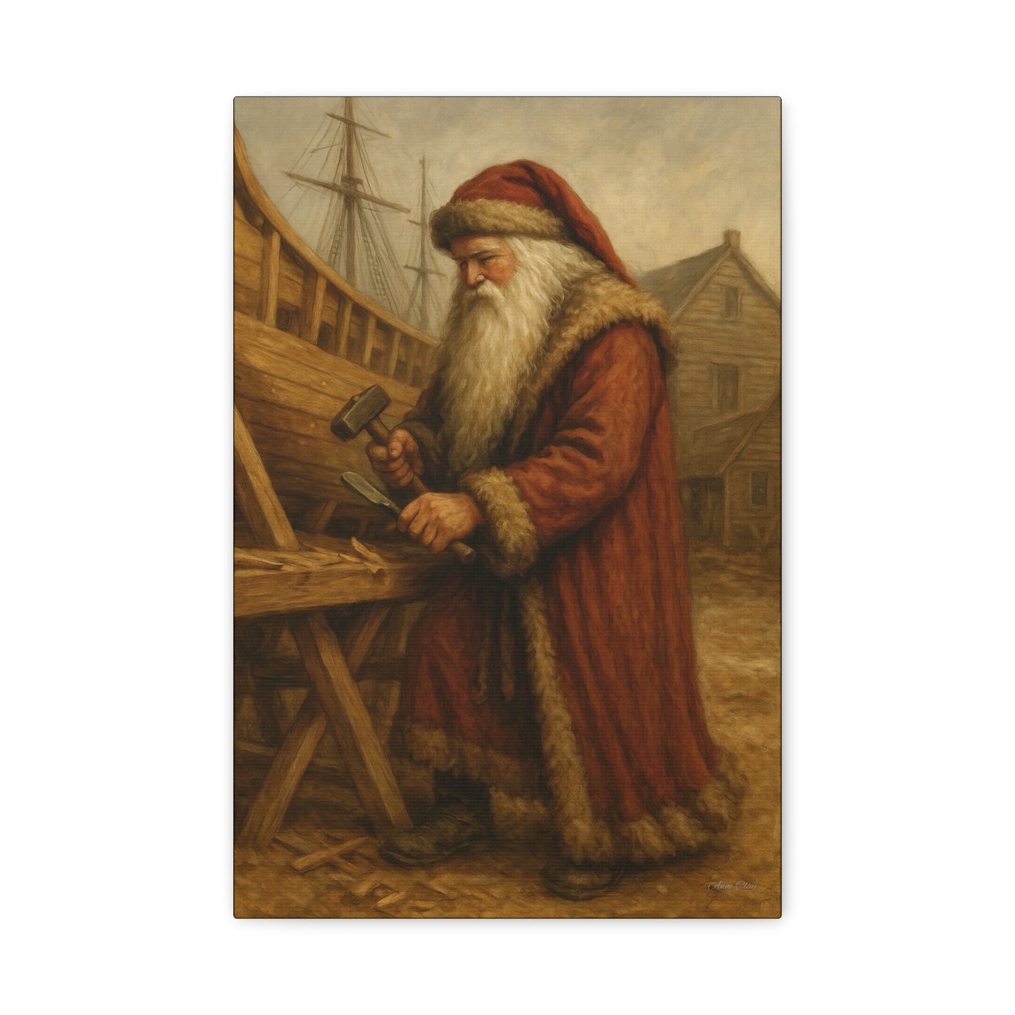 Santa Claus Artisan Matte Canvas Wall Art