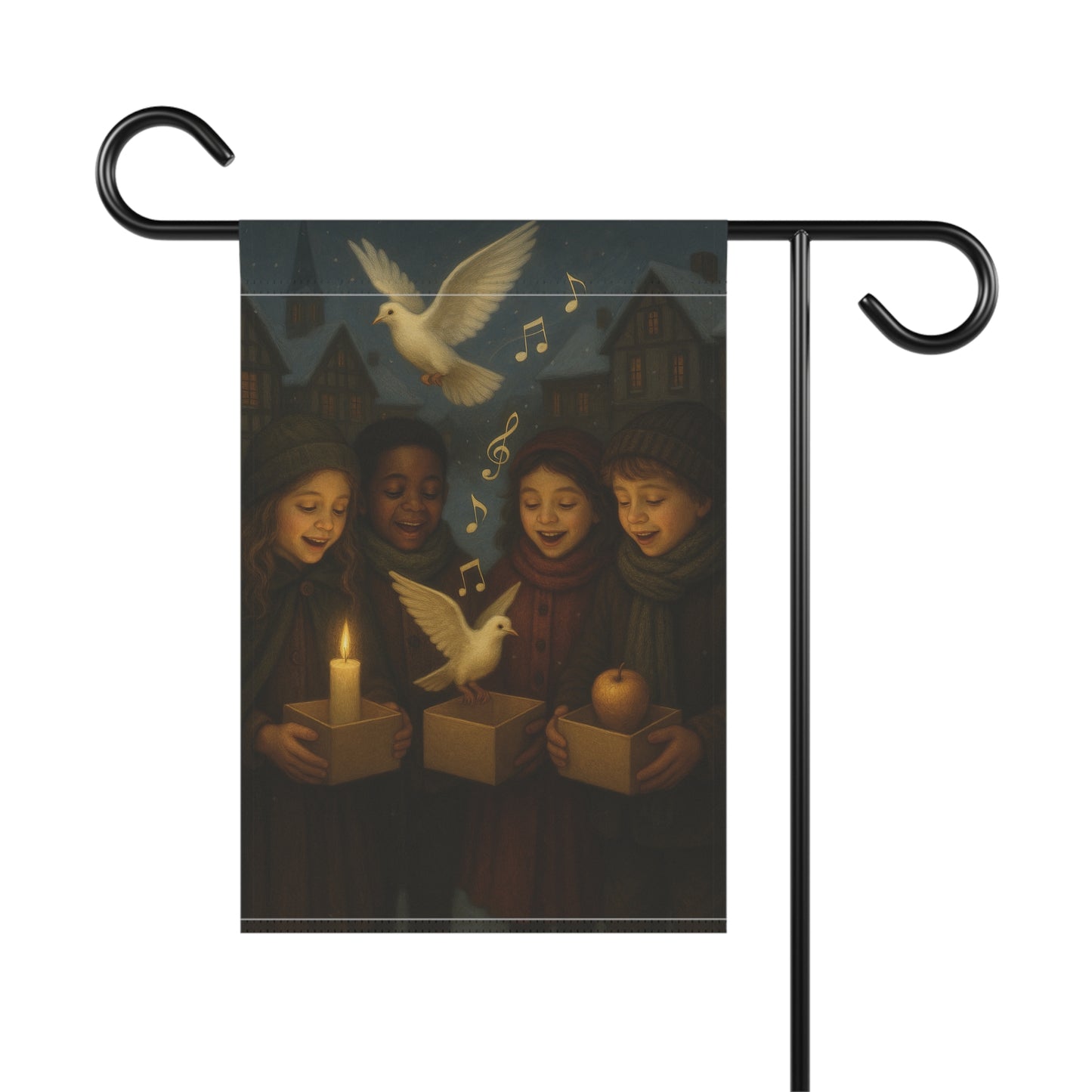 Whimsical Holiday Garden Banner