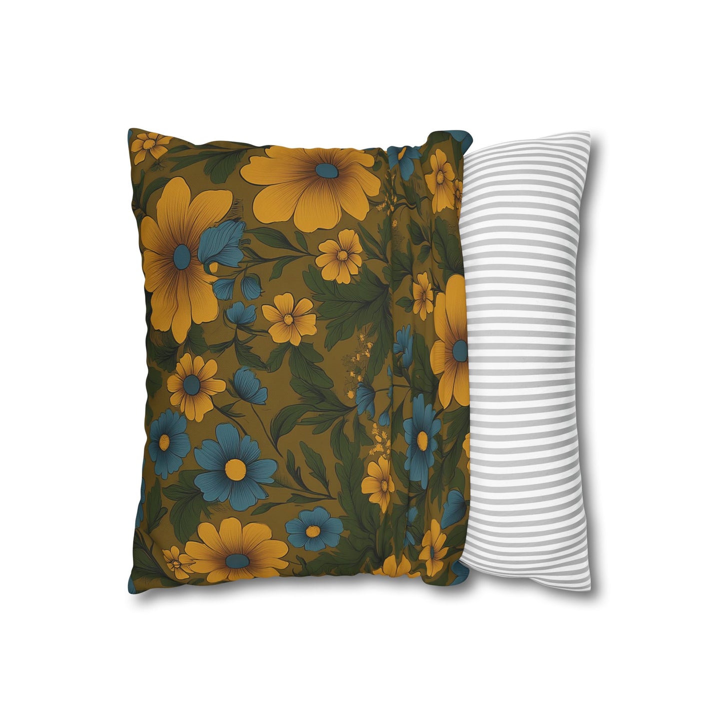 Bohemian Floral Pillowcase with Vintage Vibes, Decorative Cushion Cover, Living Room Accent, Gift for Home Decor Lovers, Cozy and Chic