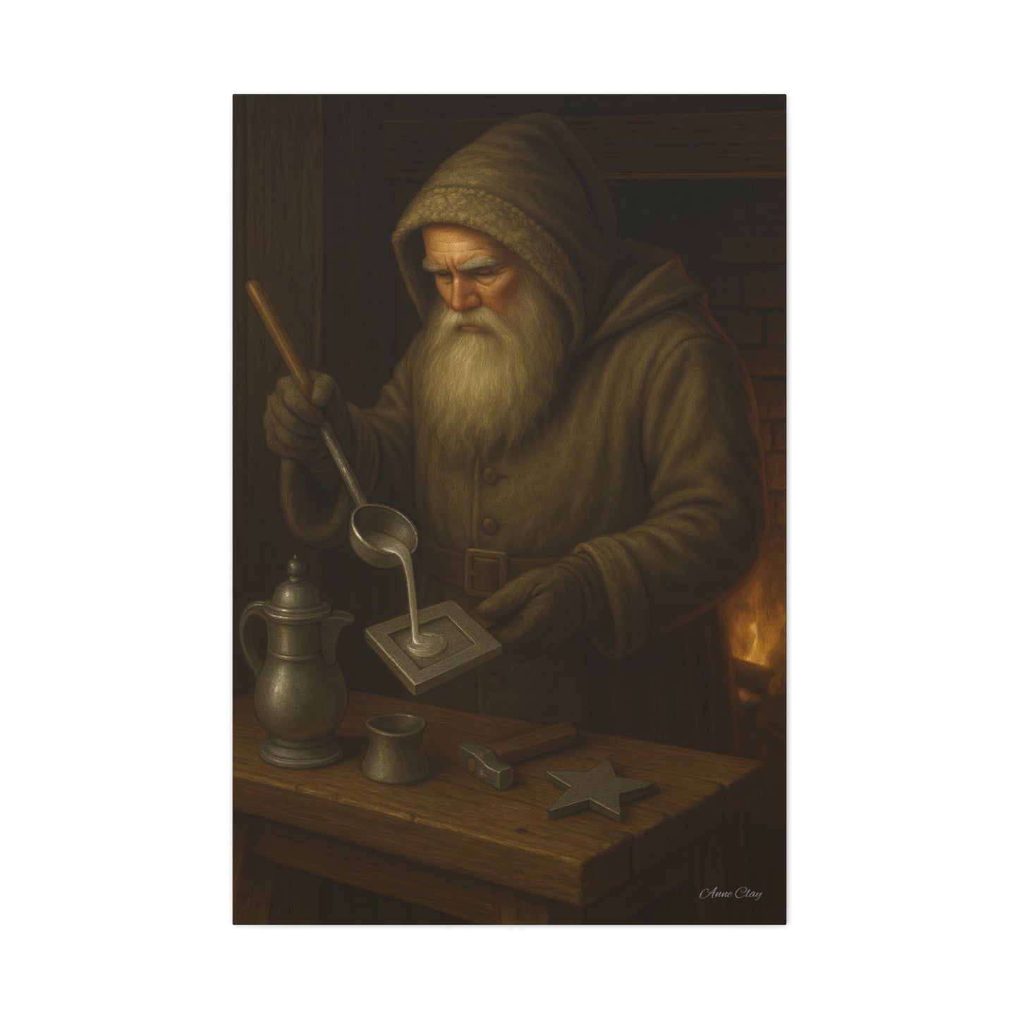 Artistic Matte Canvas Print - Mystic Blacksmith Design