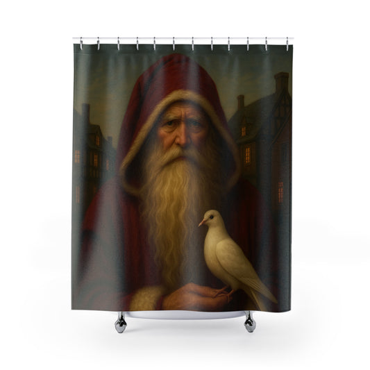 Vintage Santa Claus Shower Curtain - Festive Holiday Decor