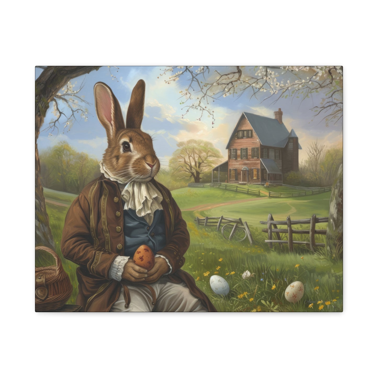 Easter Memories Easter Bunny Canvas Art - Charming Stretched Print for Spring Decor