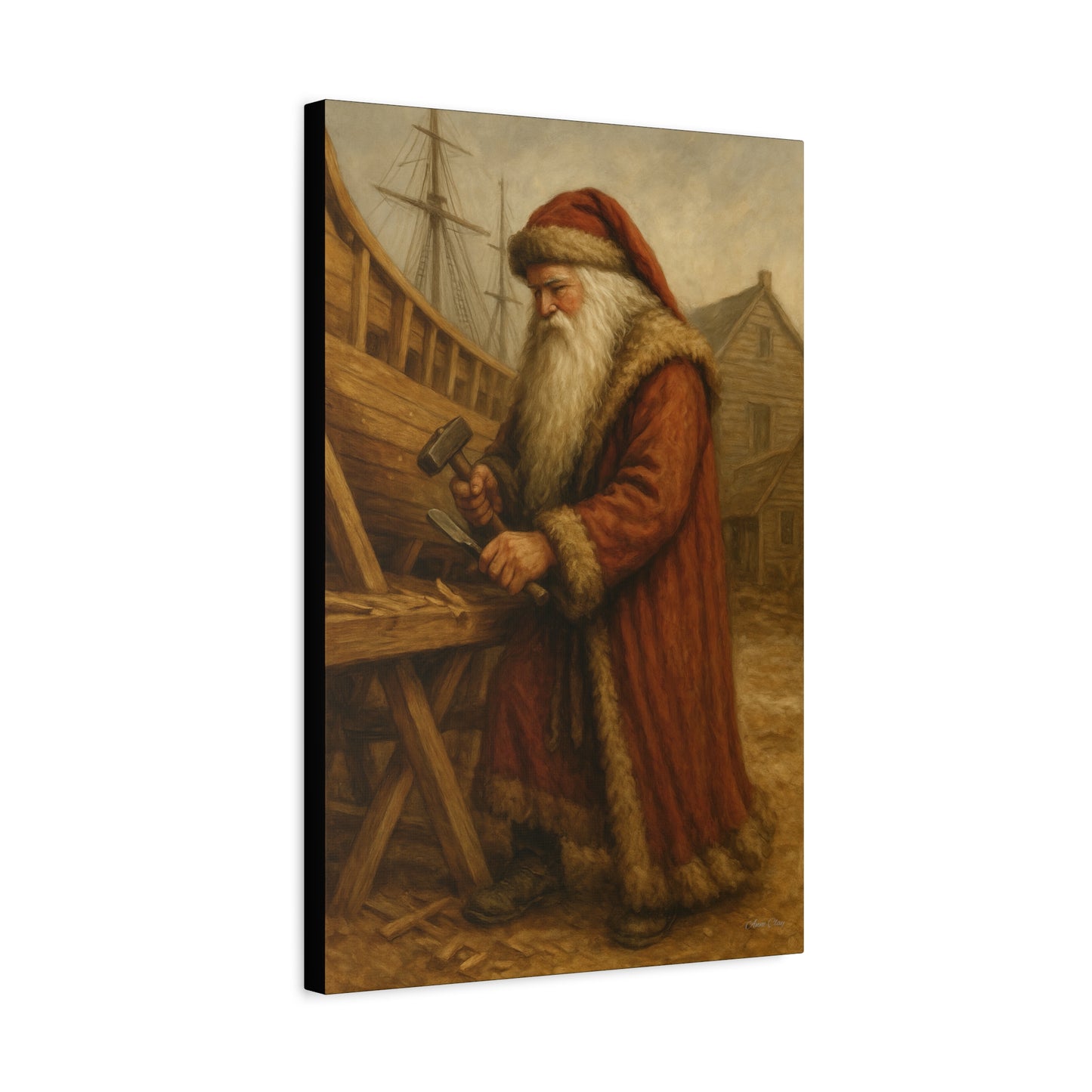 Santa Claus Artisan Matte Canvas Wall Art