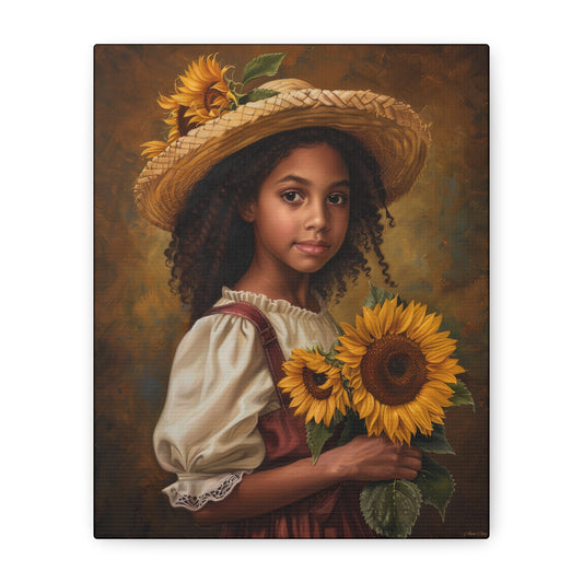Suzie Sunflower Matte Canvas, Stretched, 1.25"