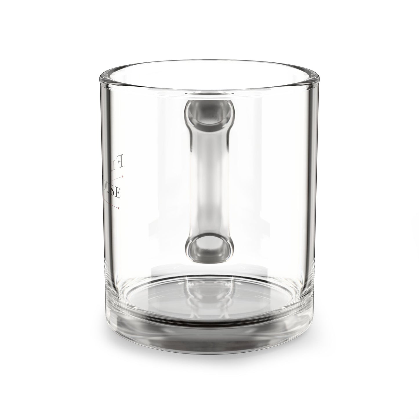 Glass Mug — Flint House Logo 10oz Clear Coffee Cup