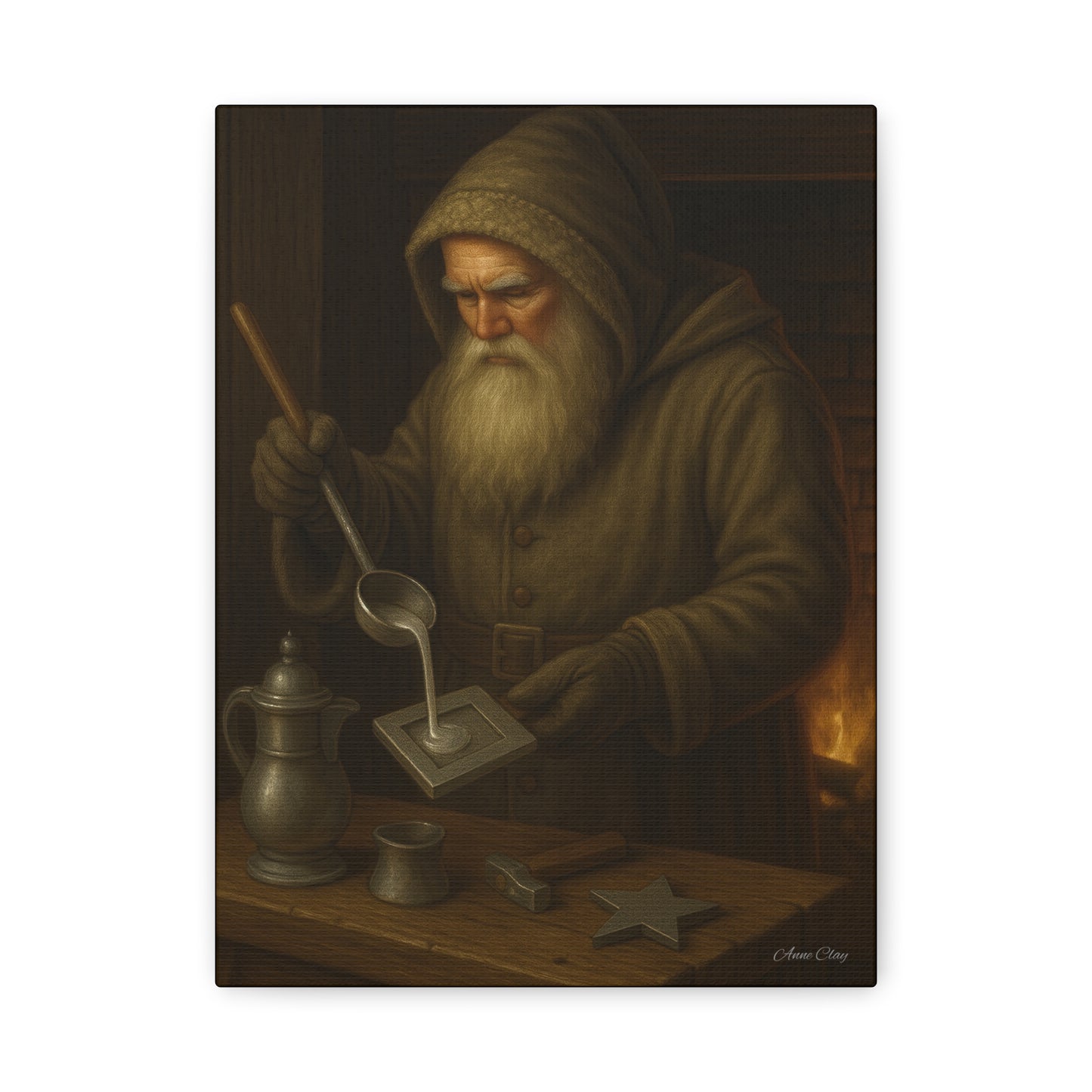 Artistic Matte Canvas Print - Mystic Blacksmith Design