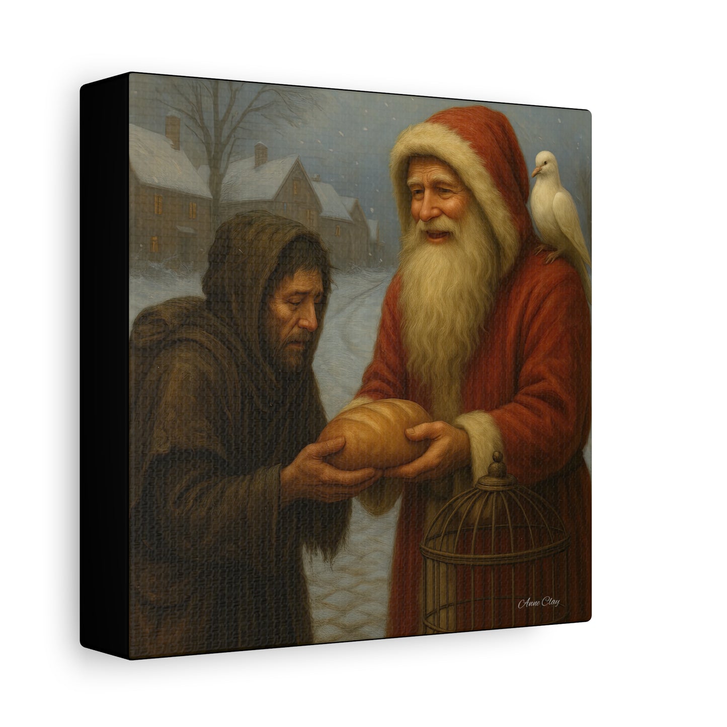 Sharing is Caring Santa Christmas Spirit Canvas Art