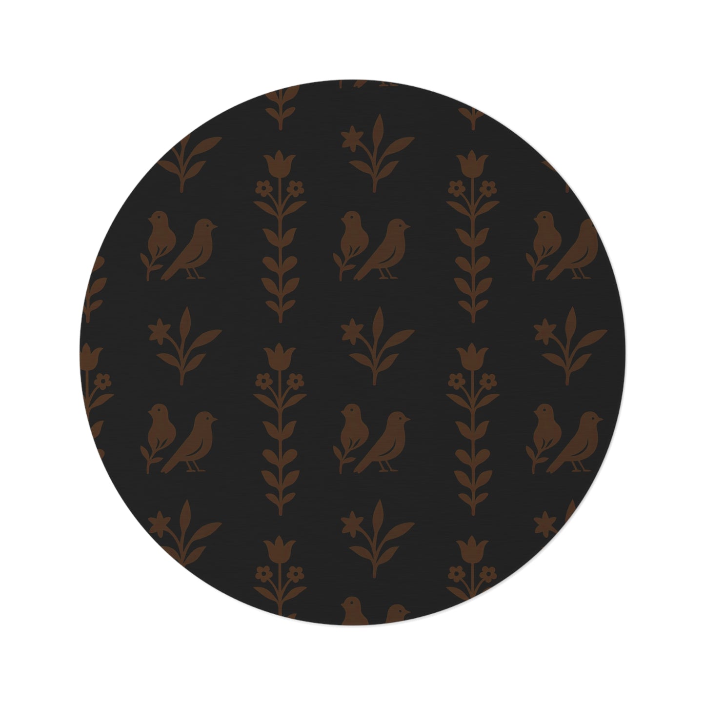 Chic Floral Round Rug, Boho Home Decor, Living Room Accent, Cozy Gift, Entryway Mat, Vintage Style Rug