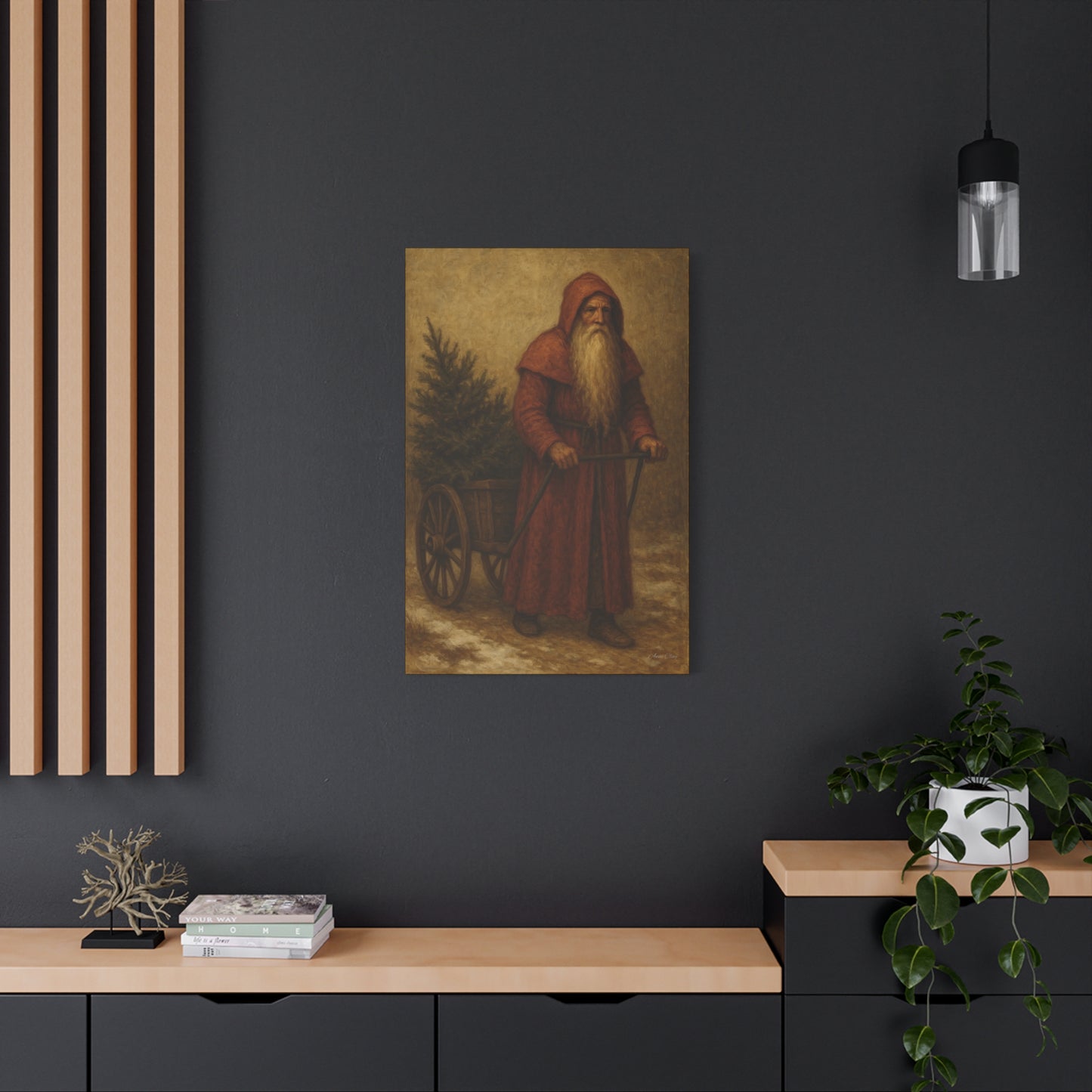 Rustic Santa Canvas Wall Art