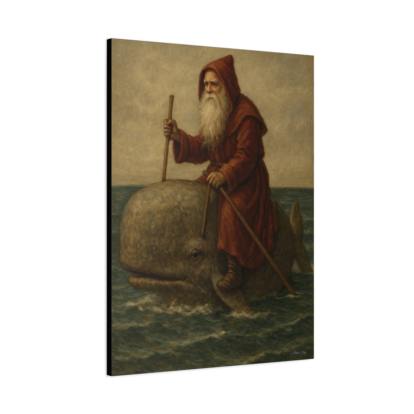 Whimsical Whale Art Canvas Print