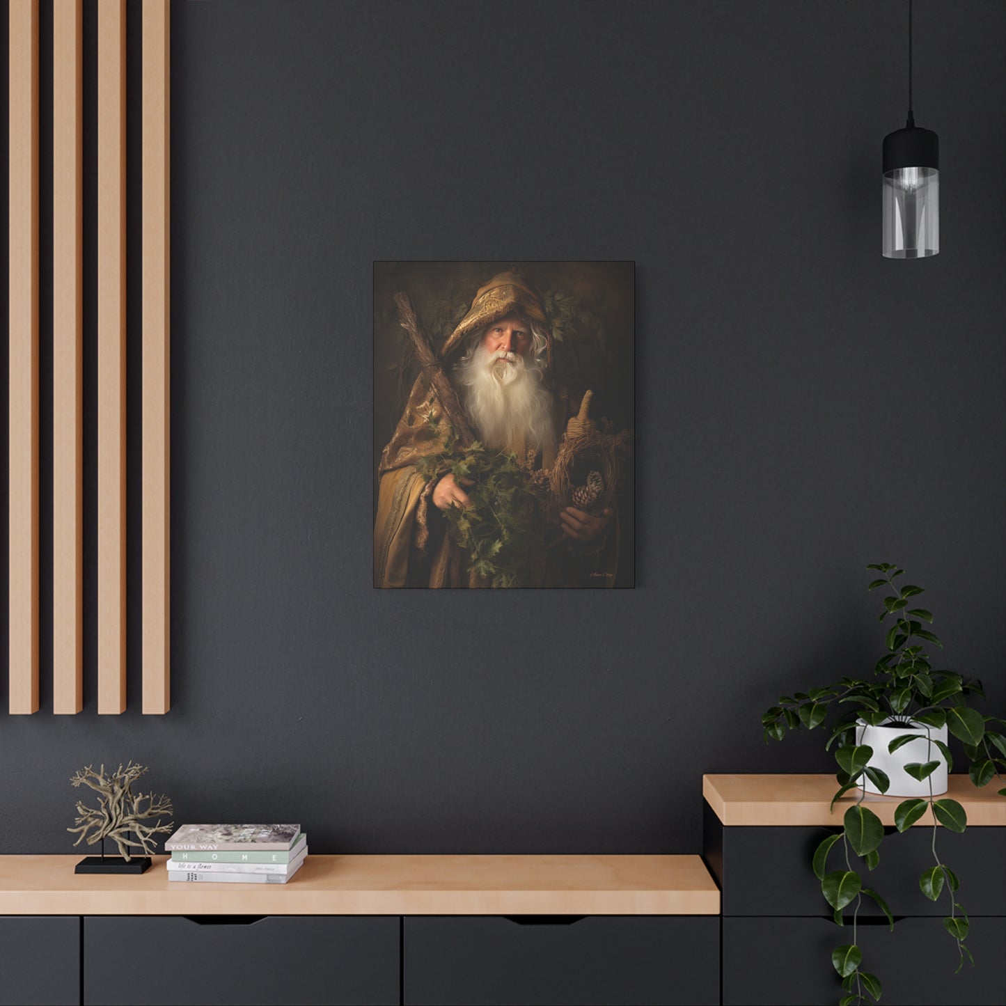 Forest Santa Matte Canvas, Stretched, 1.25"