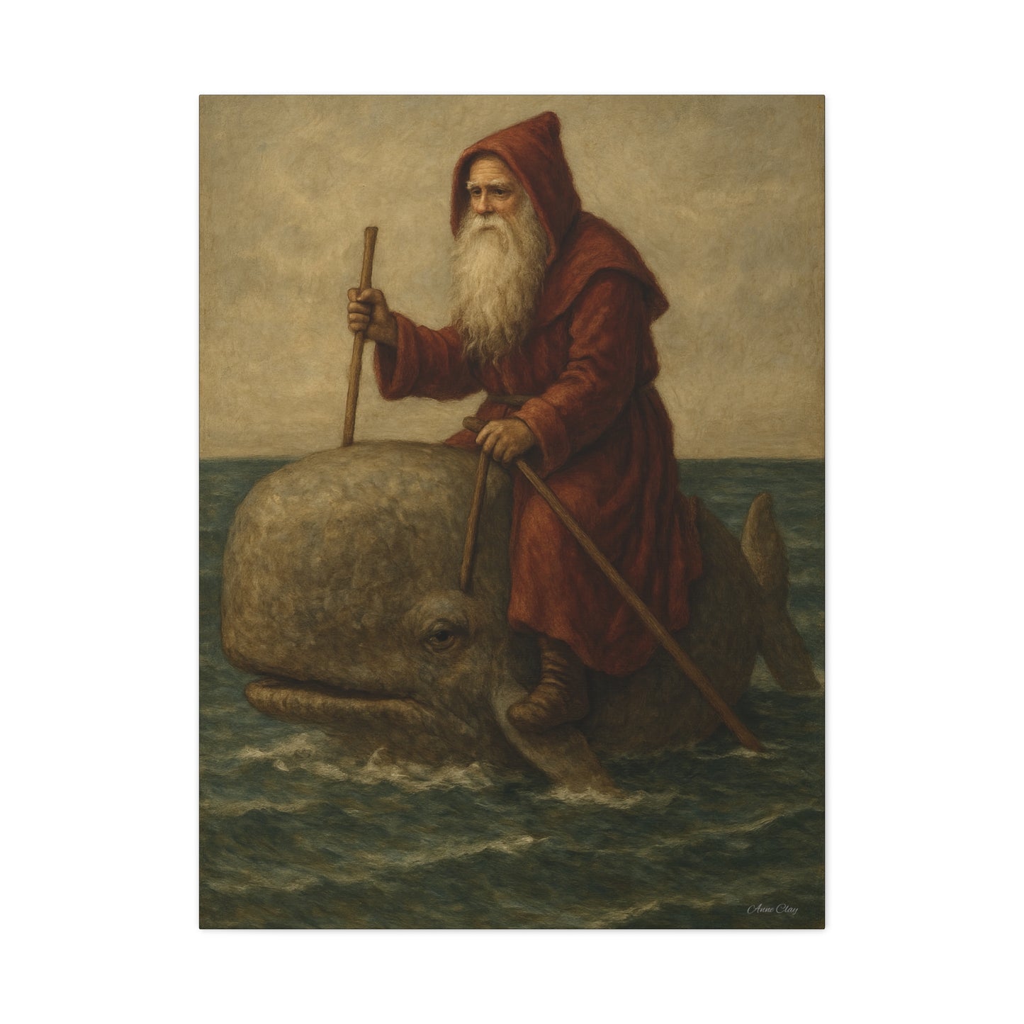 Whimsical Whale Art Canvas Print
