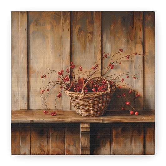 Basket of Bittersweet Matte Canvas, Stretched, 1.25"