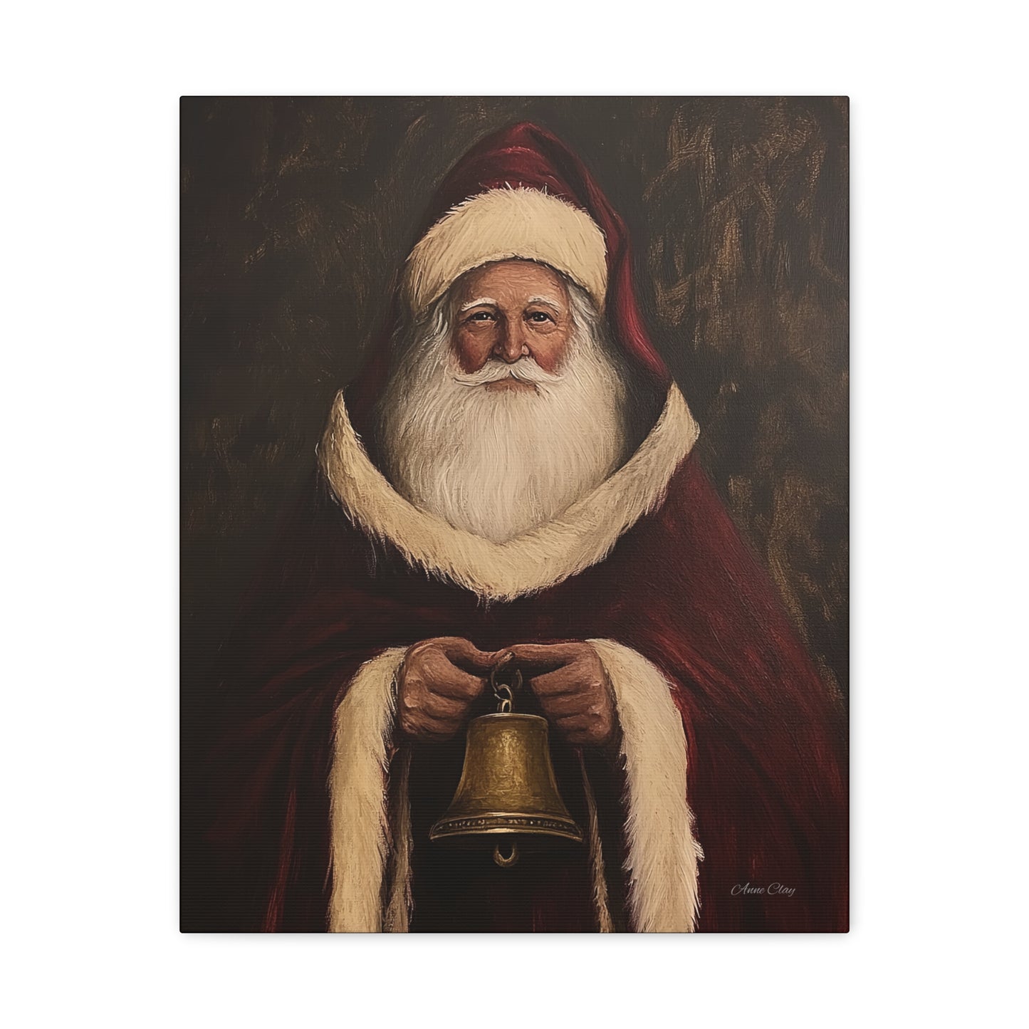 Santa Bell Matte Canvas, Stretched, 1.25"
