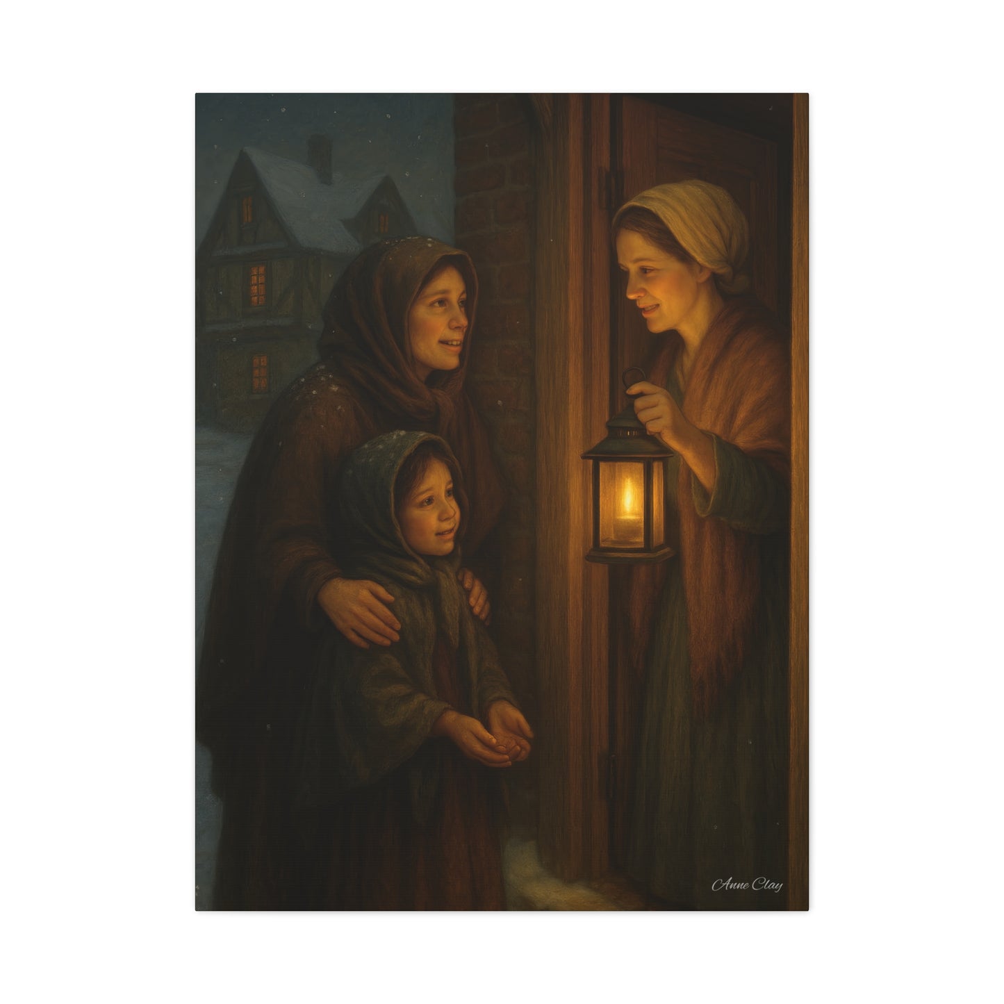 Spirit of Christmas, Hospitality Warmth of Home Canvas Art