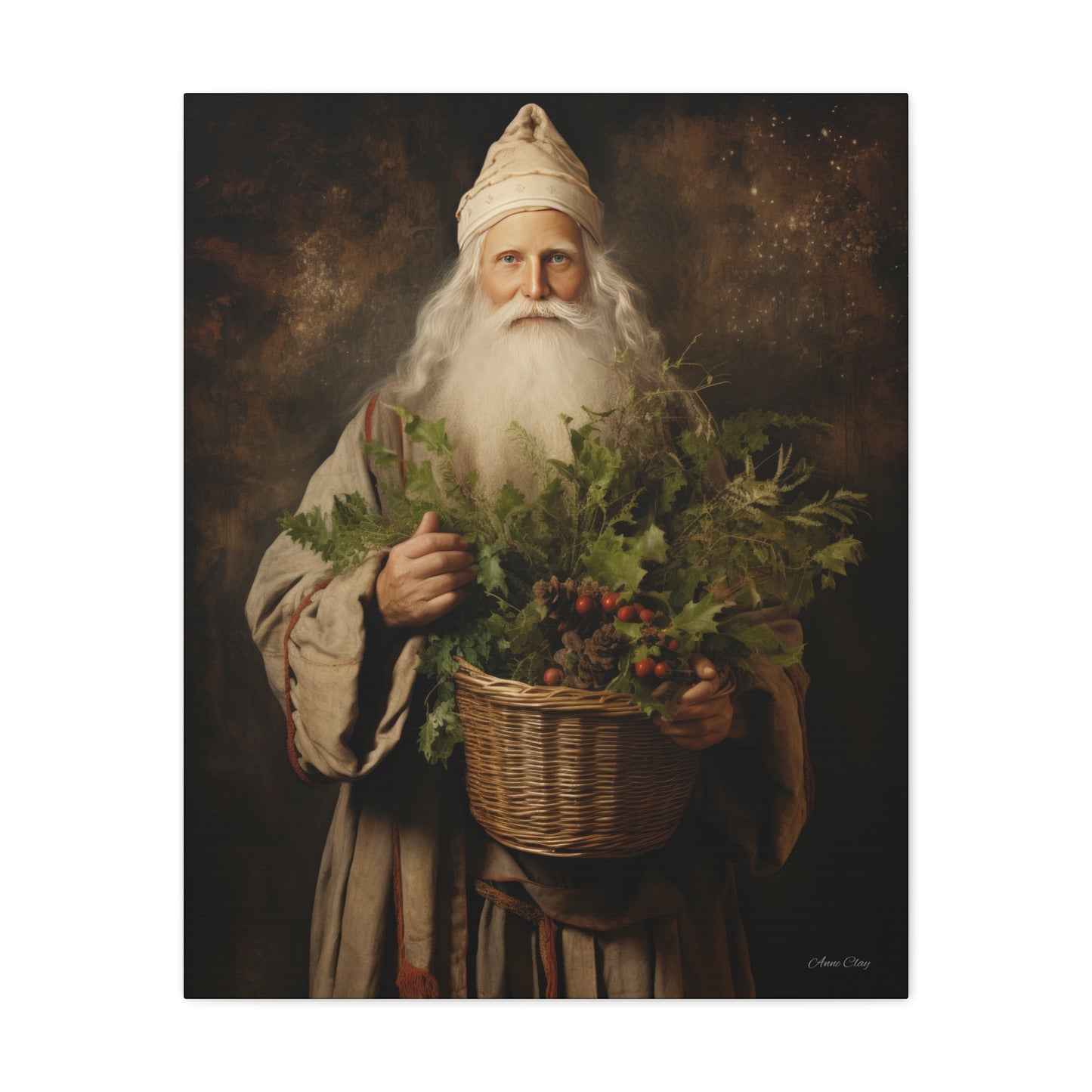 Beautiful Santa Matte Canvas, Stretched, 1.25"