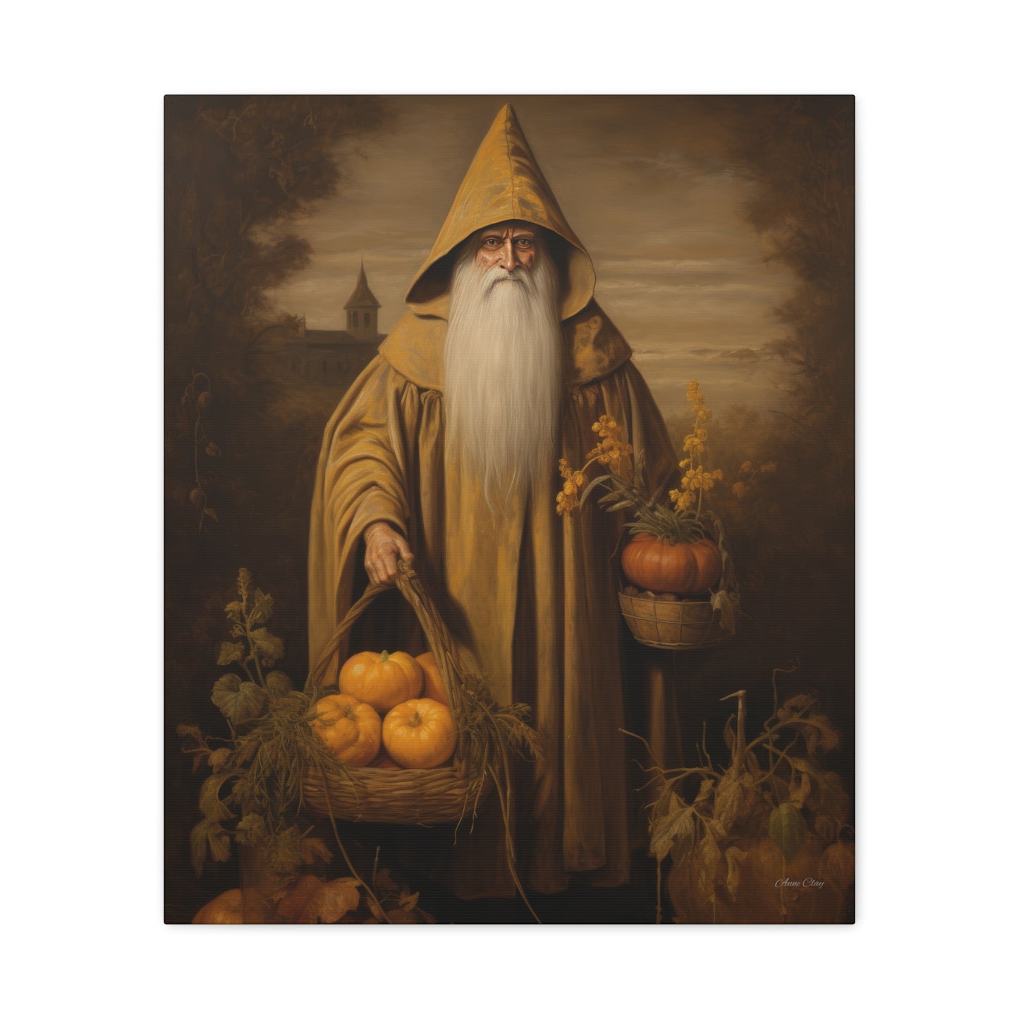 Pumpkin Santa Matte Canvas, Stretched, 1.25"