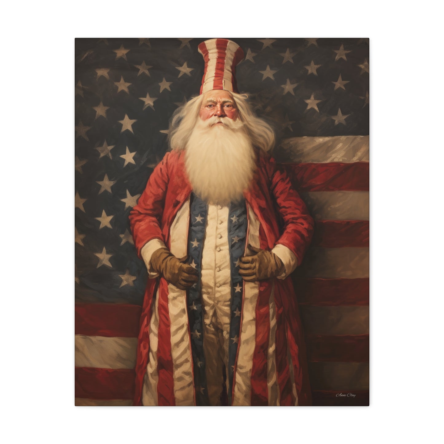 Santa Sam Americana Matte Canvas, Stretched, 1.25"