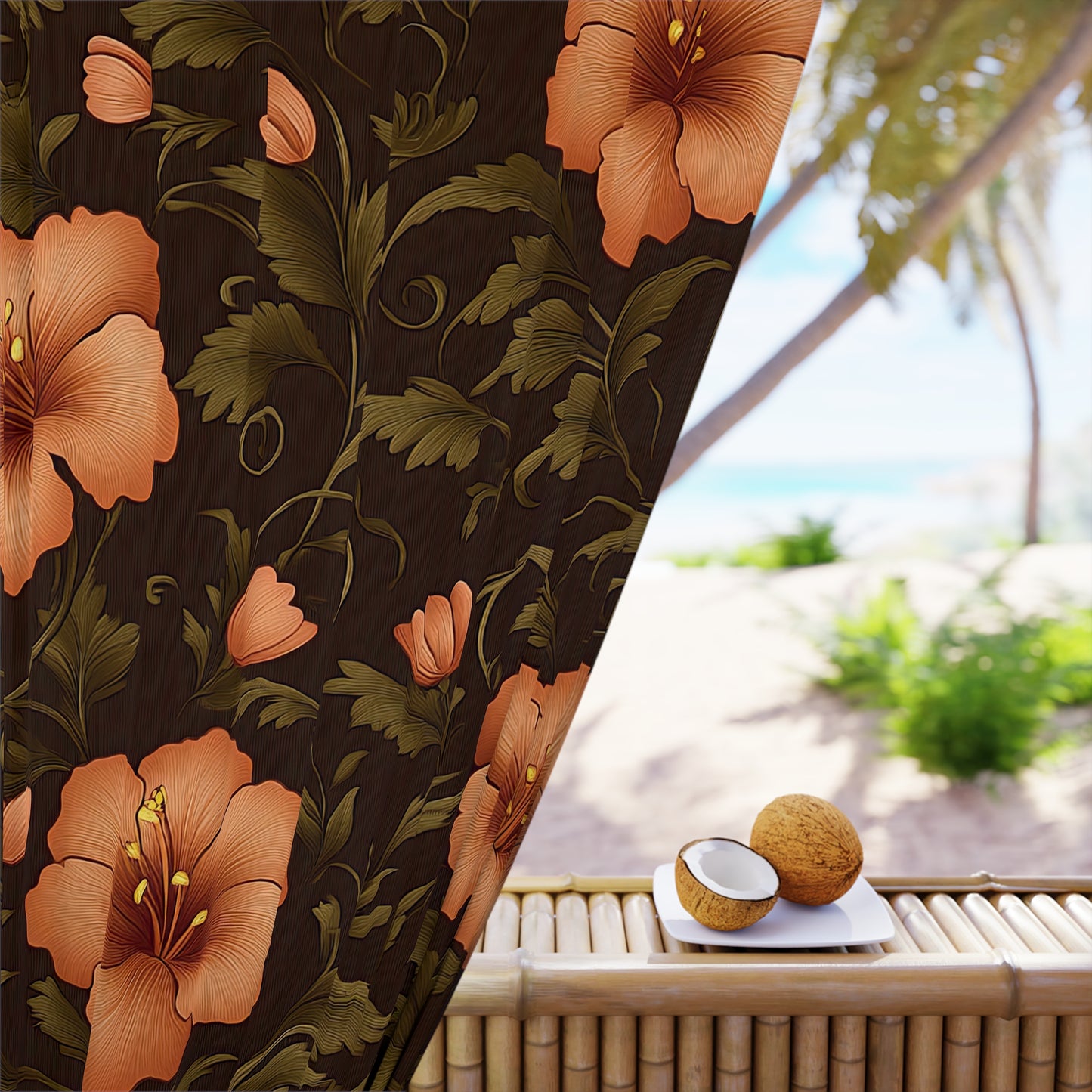 Floral Window Curtains