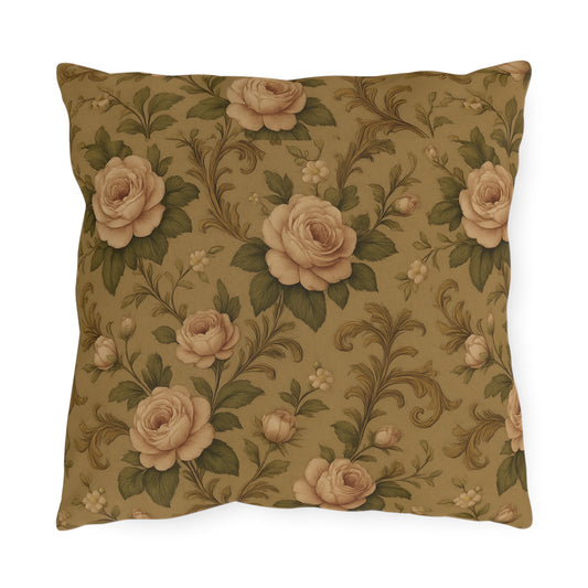 Elegant Decorative Outdoor Pillows, Floral Accent Cushions for Patios, Garden Decor, Cozy Outdoor Lounge, Gift for Home Lovers