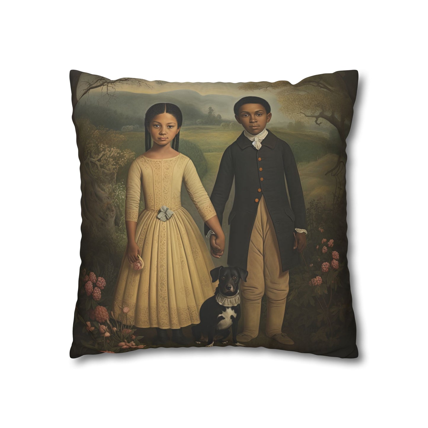 The Twins Square Poly Canvas Pillowcase