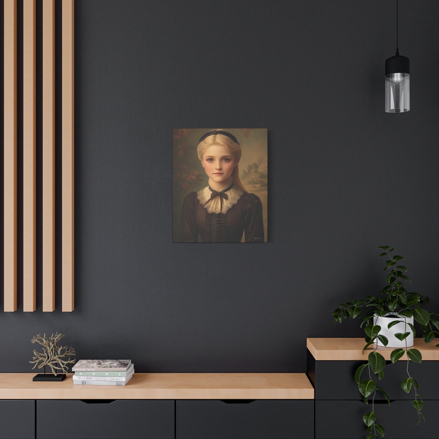 Vintage Portrait Canvas Wall Art, Home Decor, Gift for History Lovers, Romantic Wall Decor, Unique Gift Idea