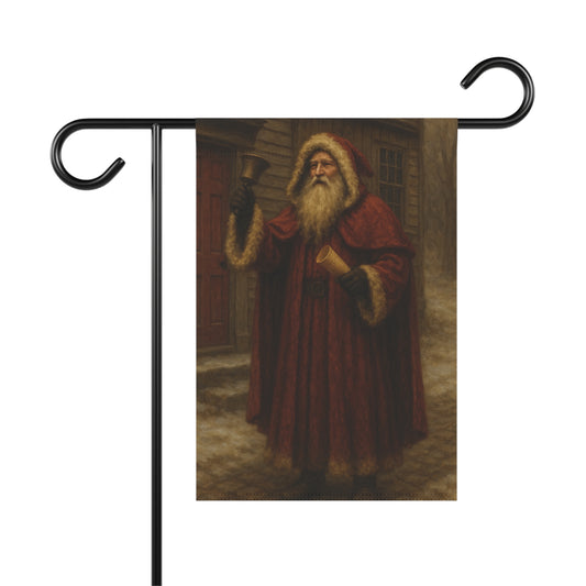 Santa Claus Garden Flag, Christmas Decor, Holiday Banner, Outdoor Decoration, Yard Sign for Winter Celebrations