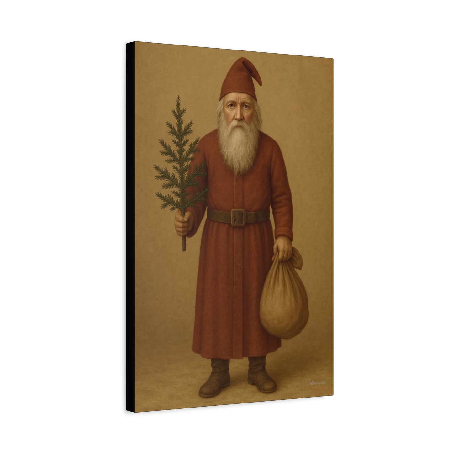 Vintage Santa Canvas Wall Art